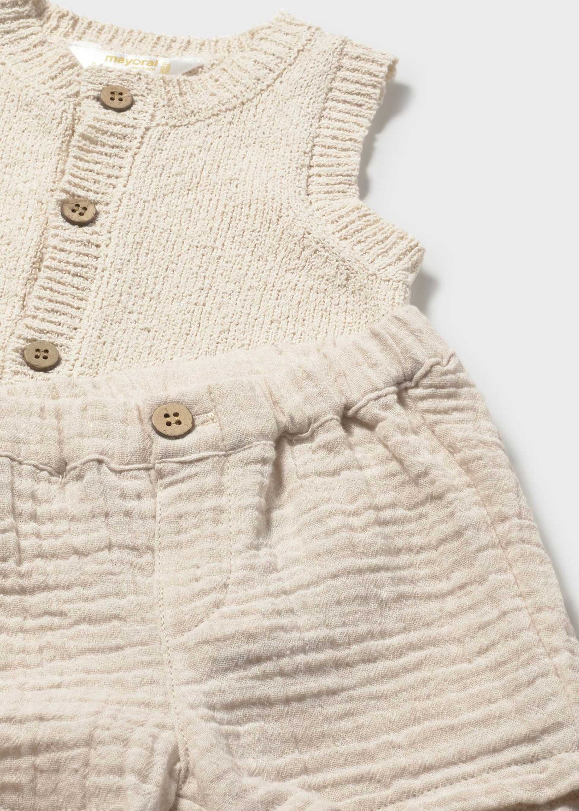 Ensemble 3 pièces avec gilet nouveau-né