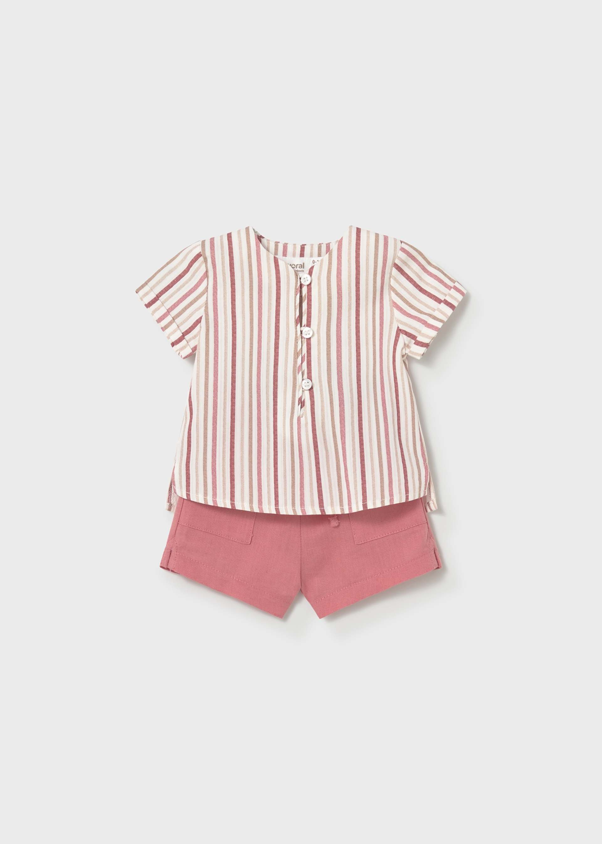 Ensemble short et t-shirt rayé nouveau-né