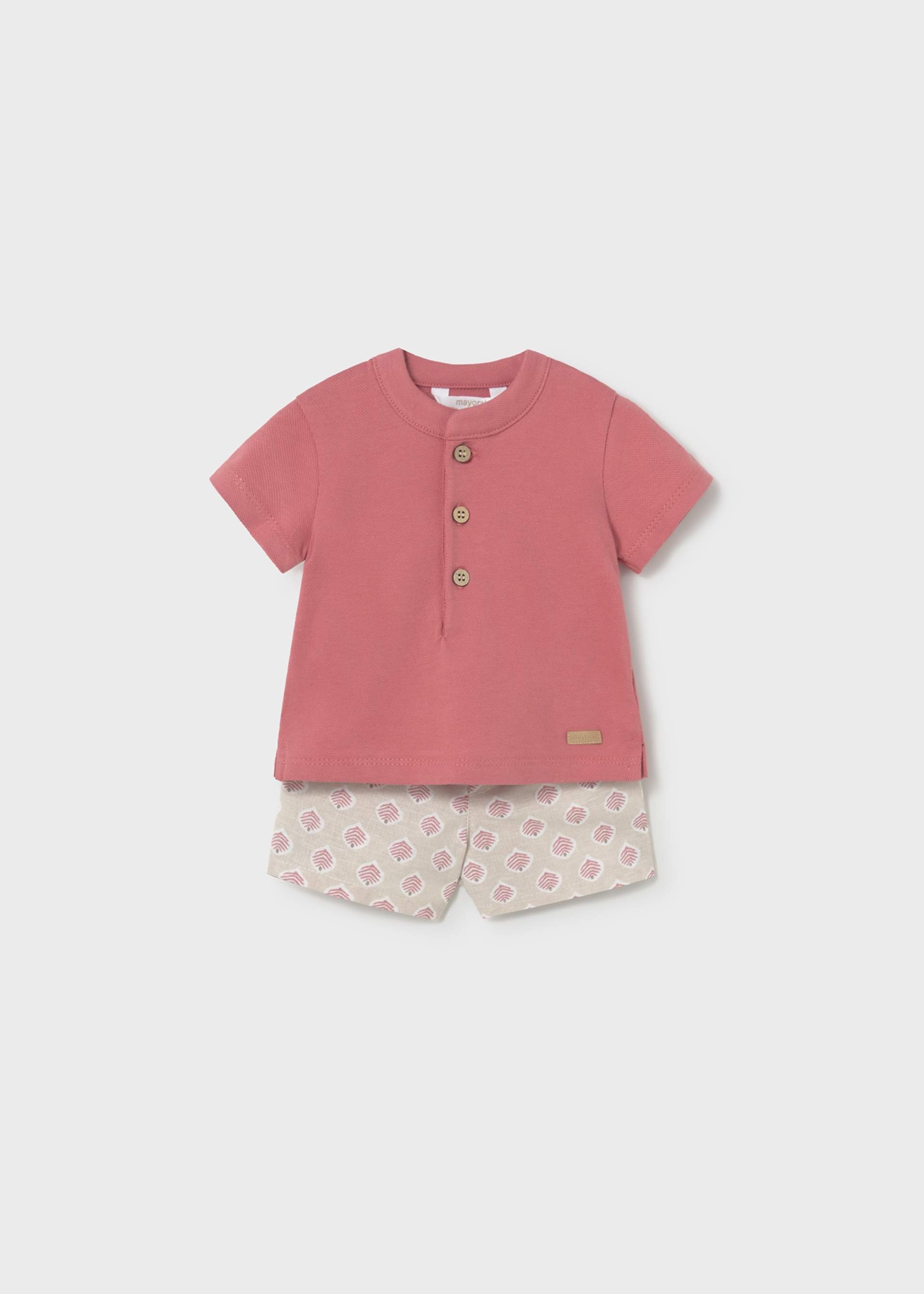 Newborn trousers and polo shirt set