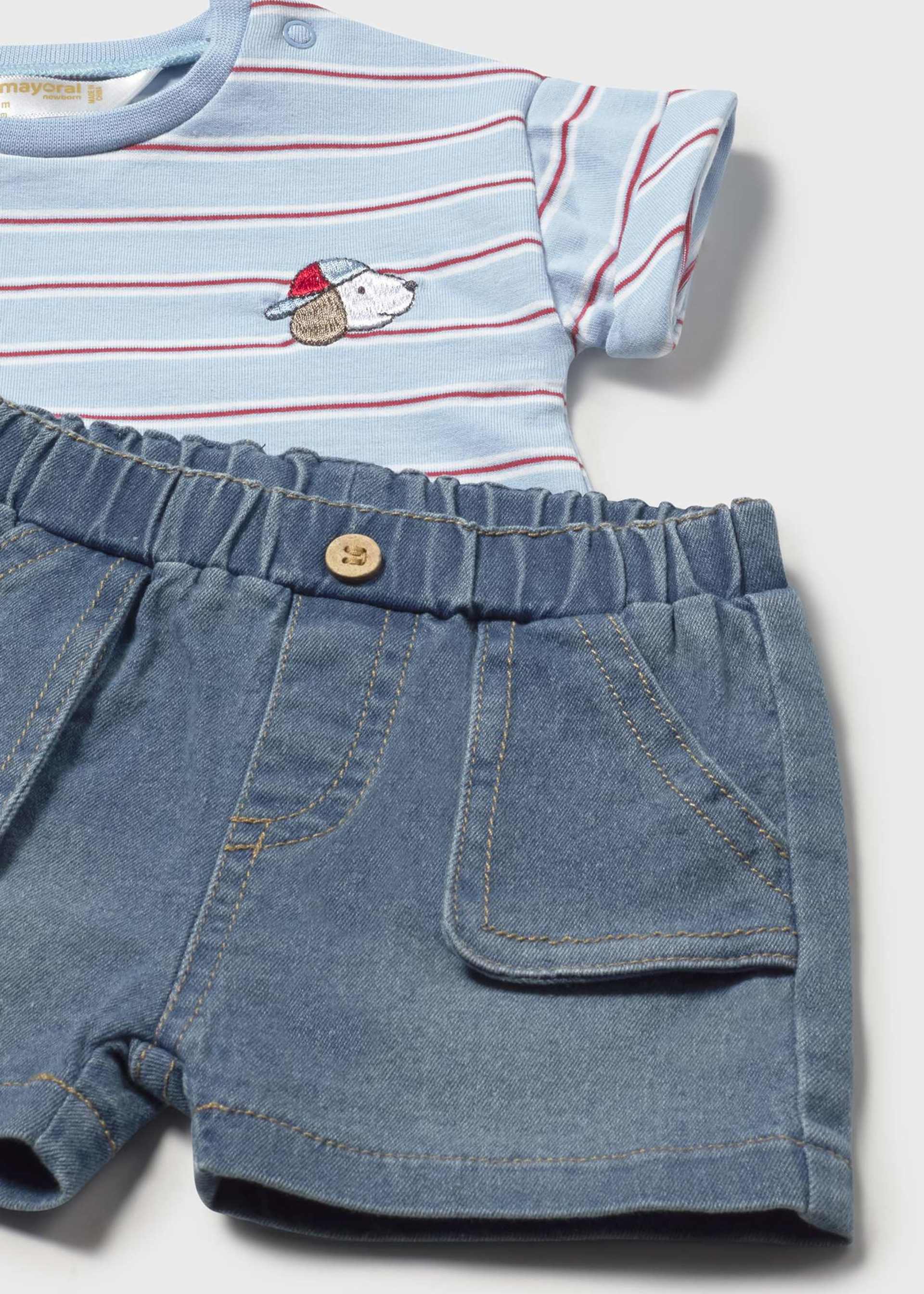 Set kurze Hose und T-Shirt Neugeborene