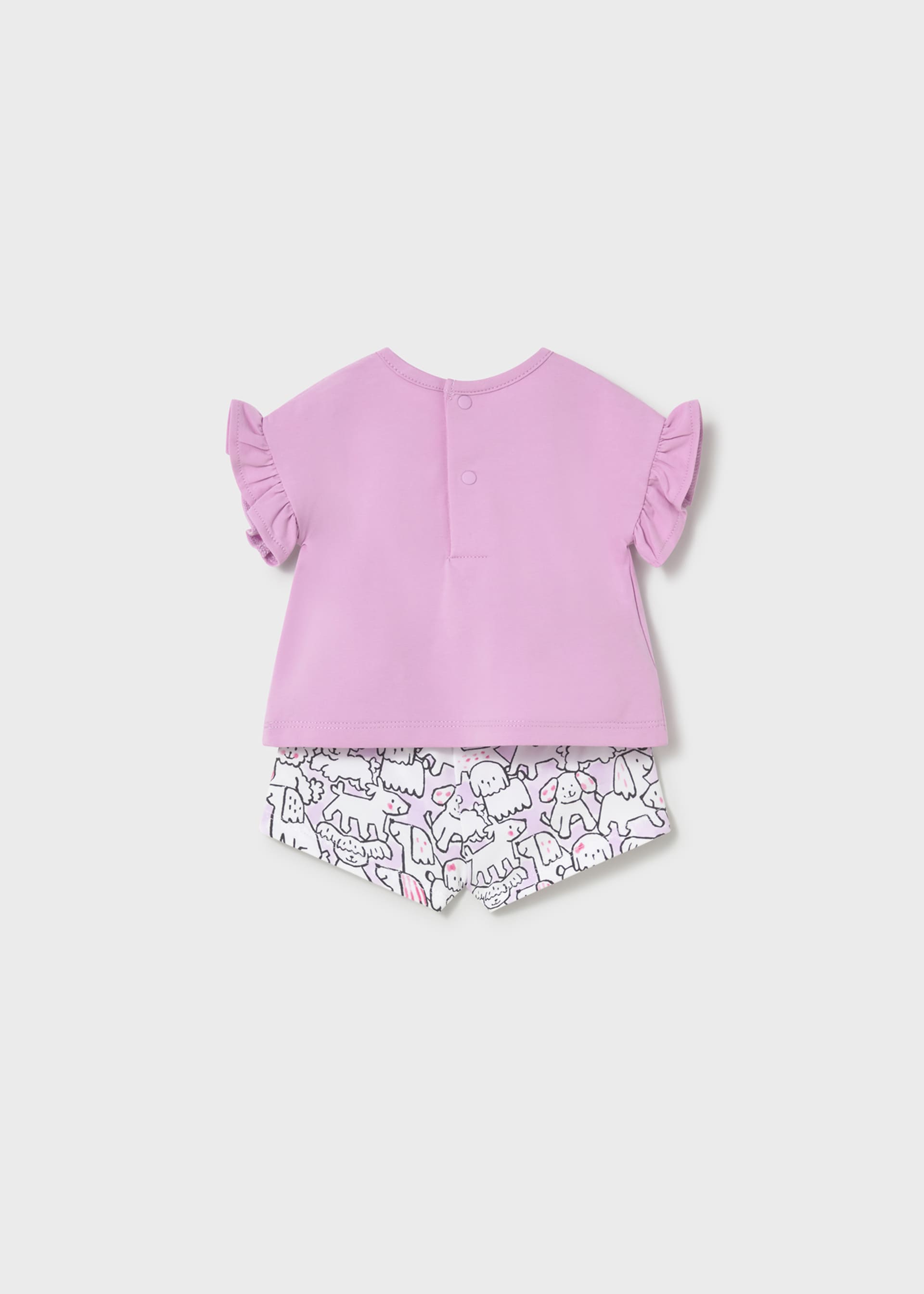 Ensemble short imprimé et t-shirt nouveau-né