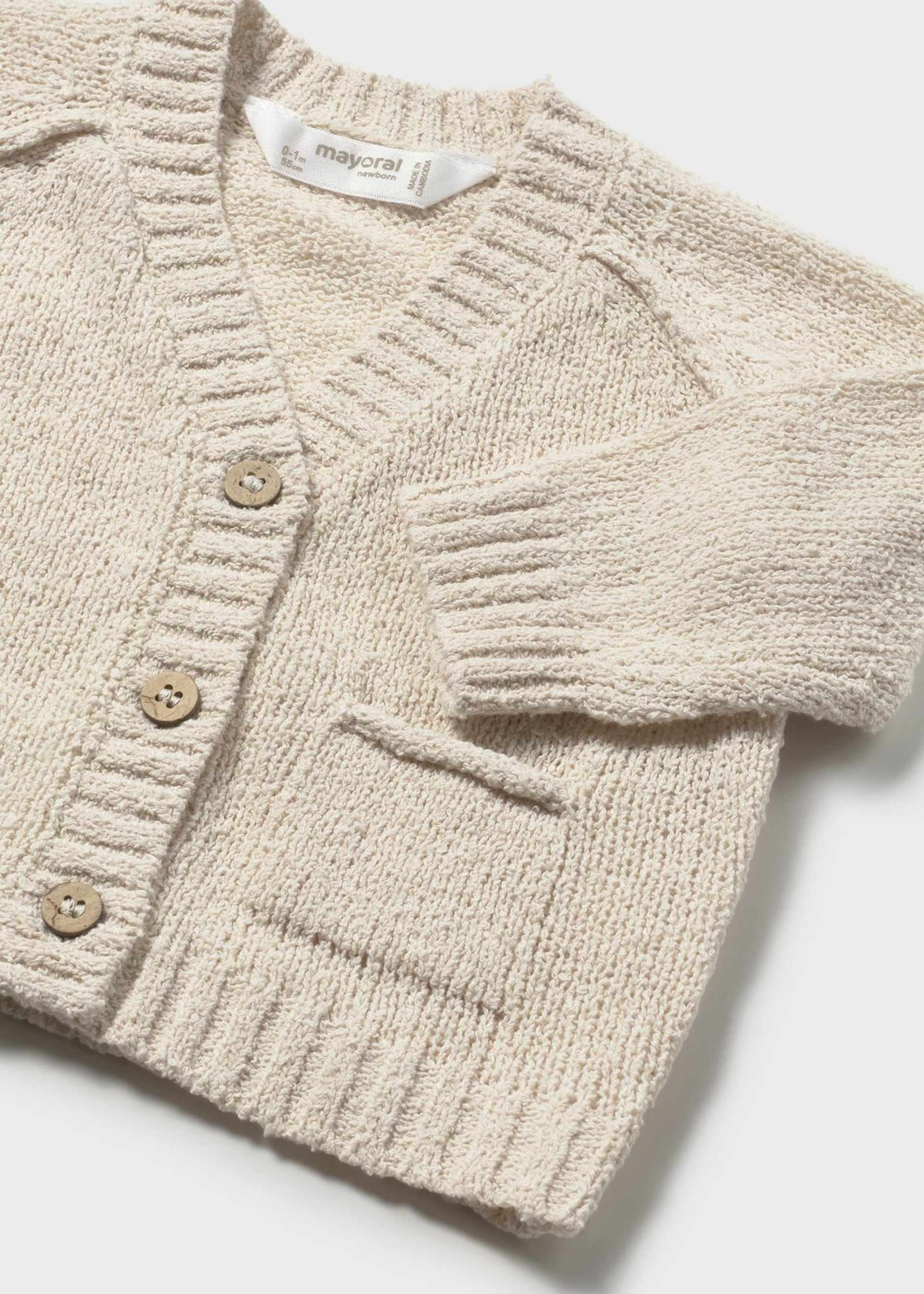 Strickjacke V-Ausschnitt Neugeborene