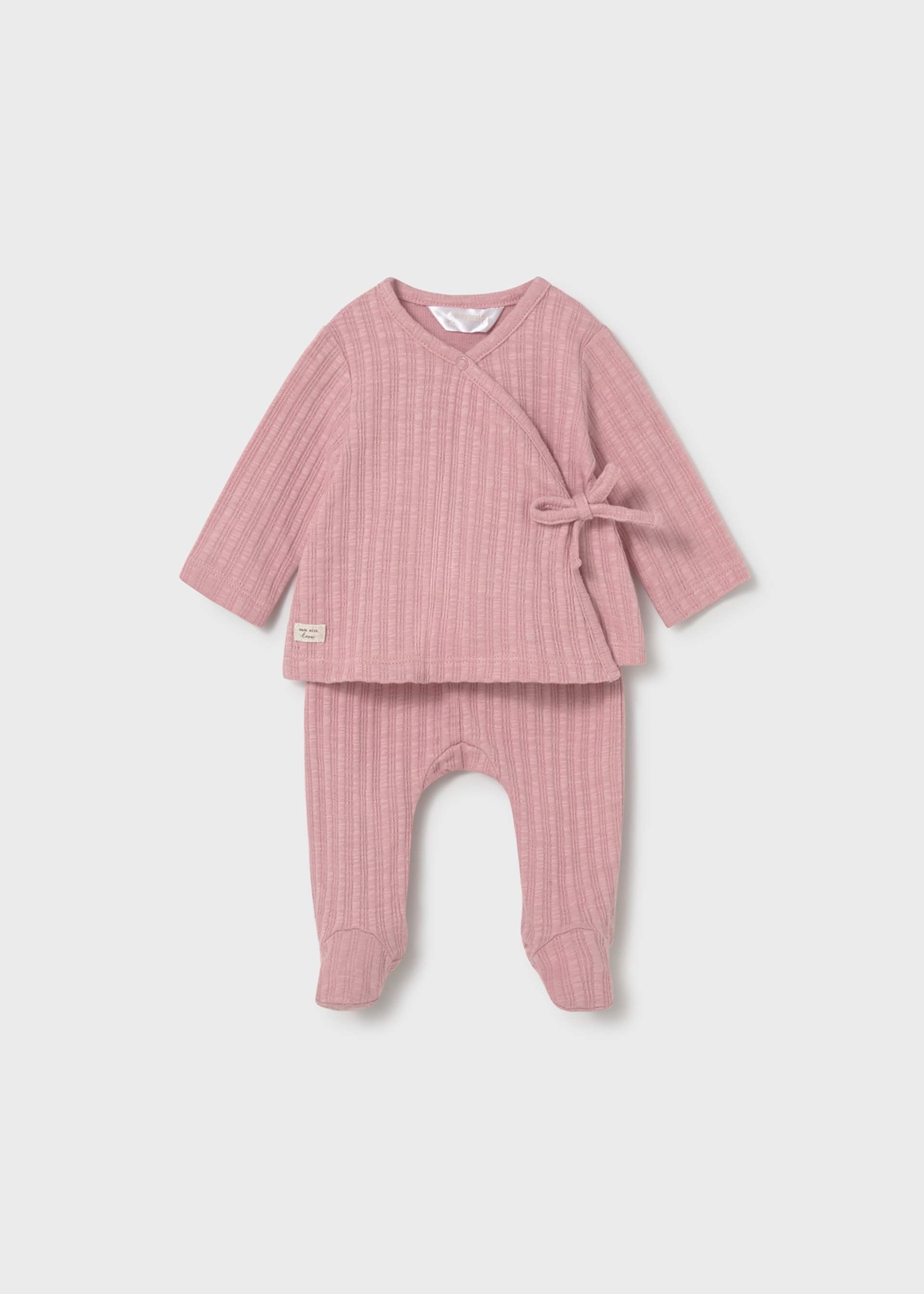 Completo ghettina e magietta fiocco neonata