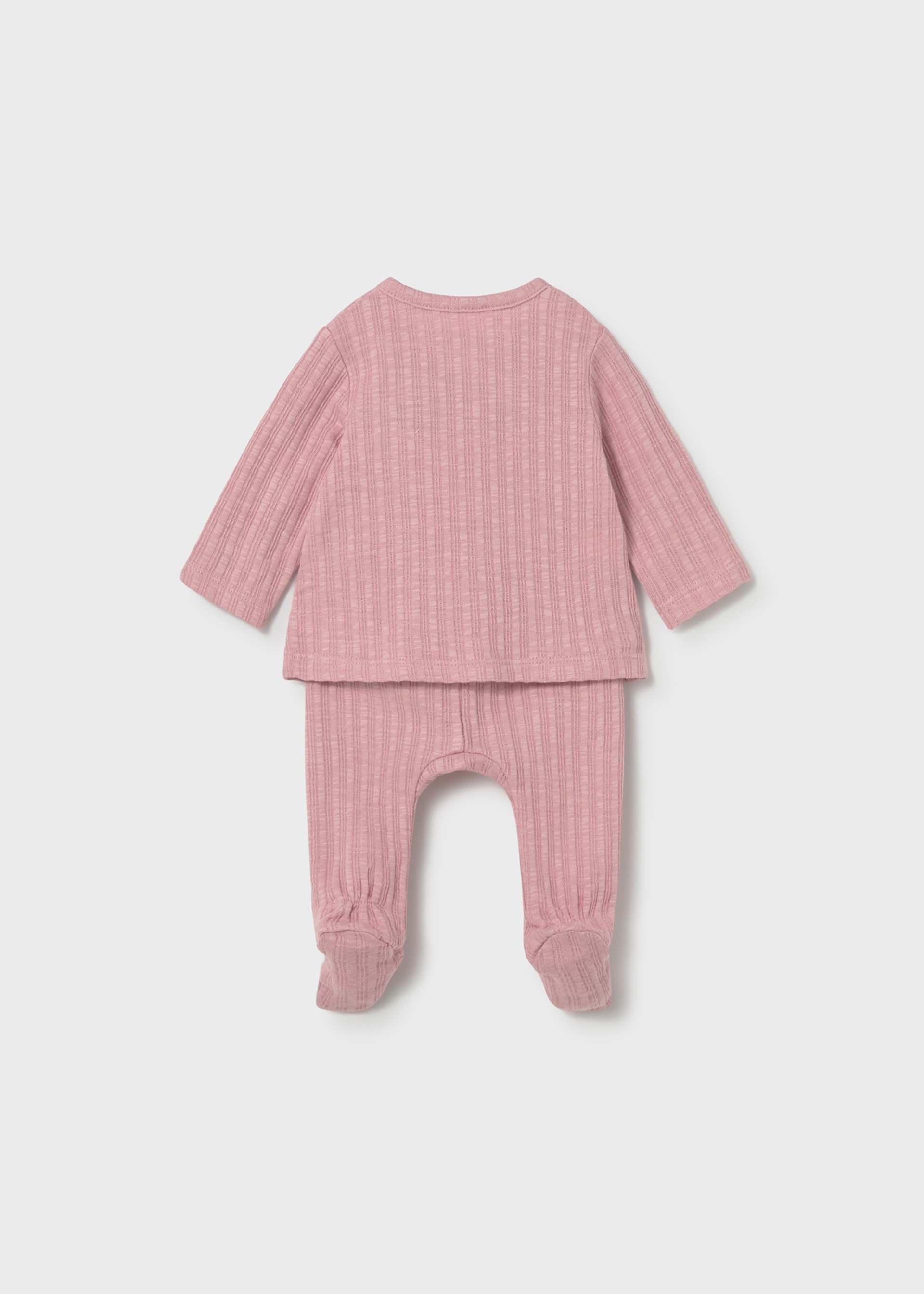 Completo ghettina e magietta fiocco neonata