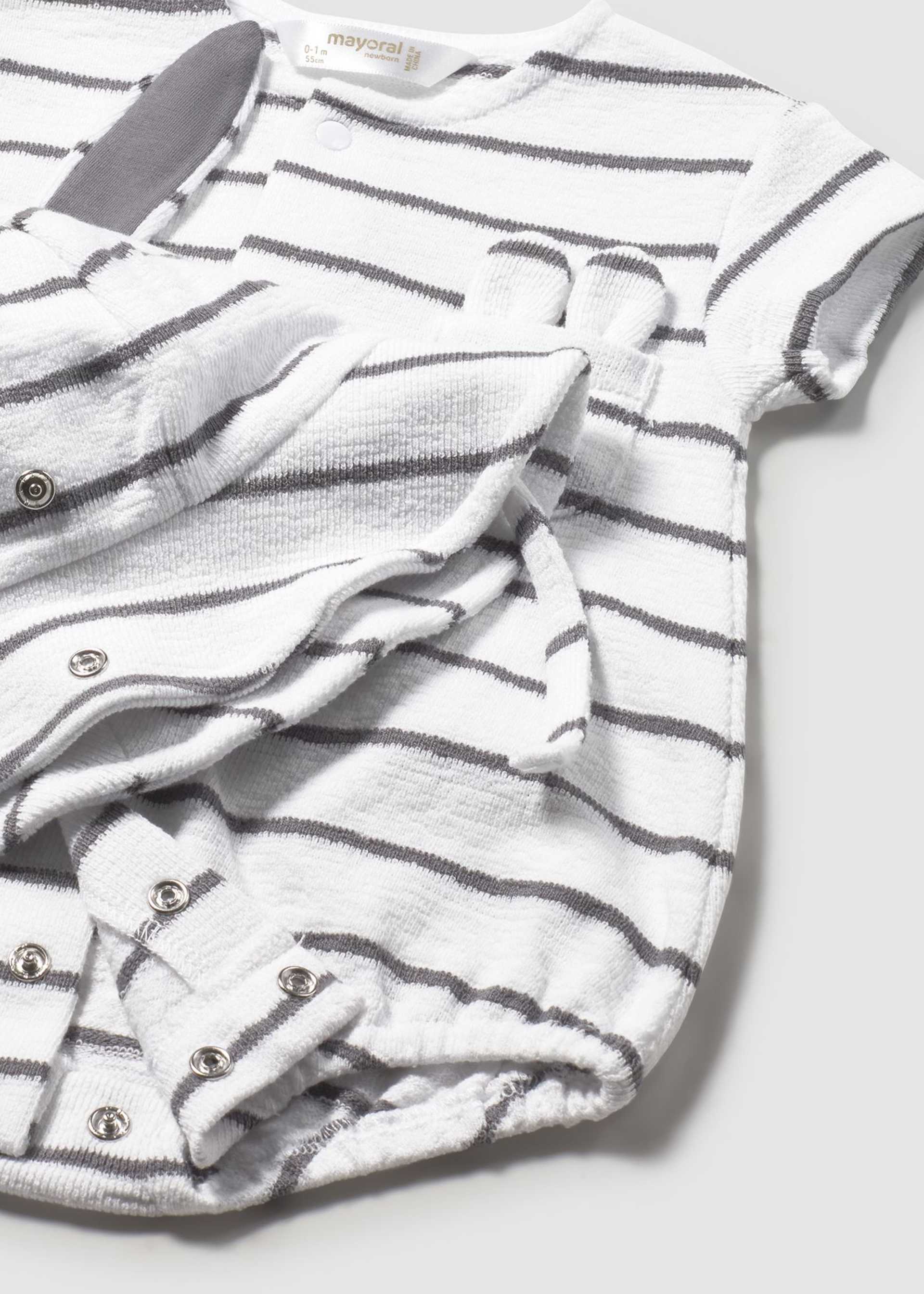 Newborn Boy Romper and Hat Set