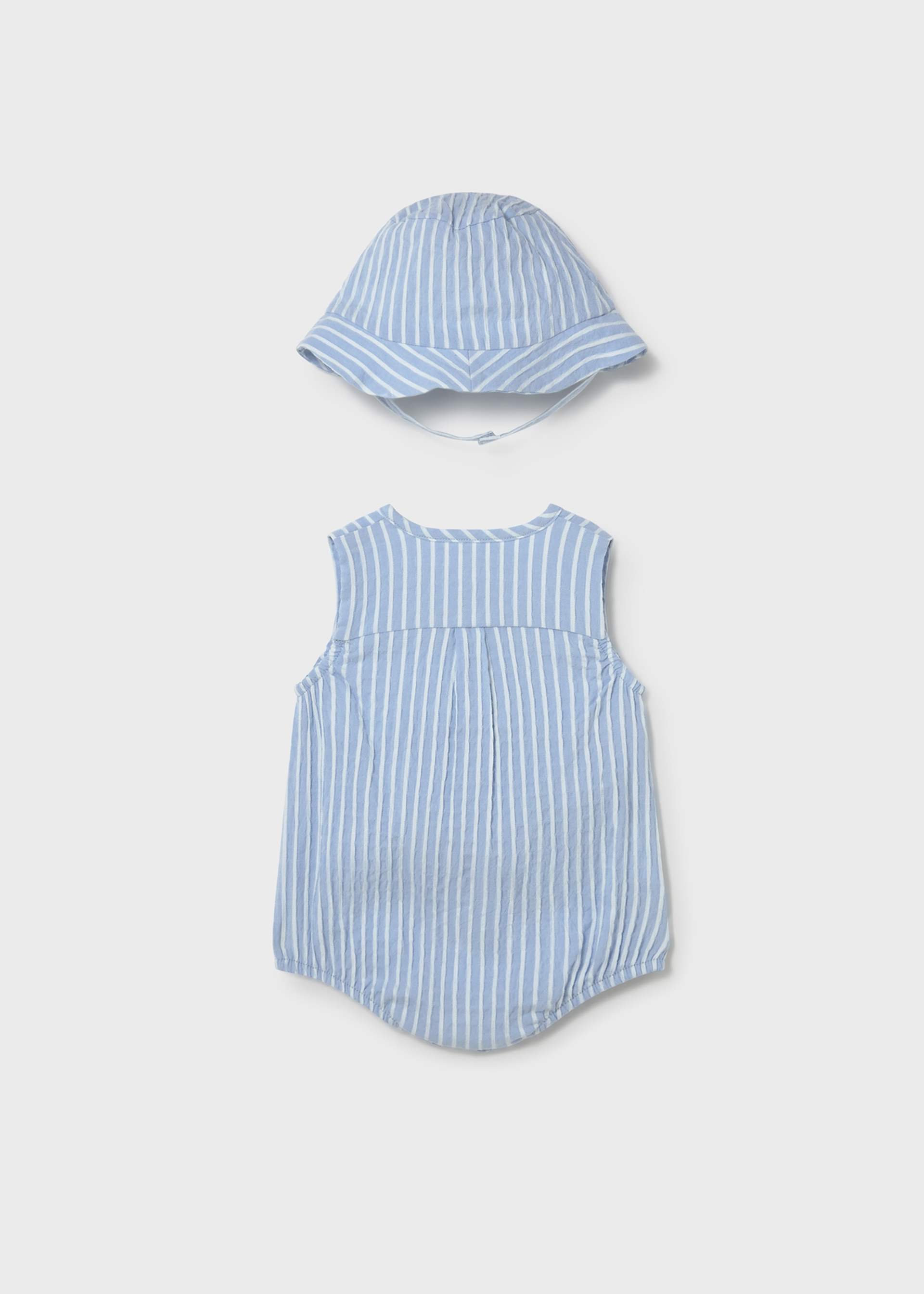 Print romper newborn with hat