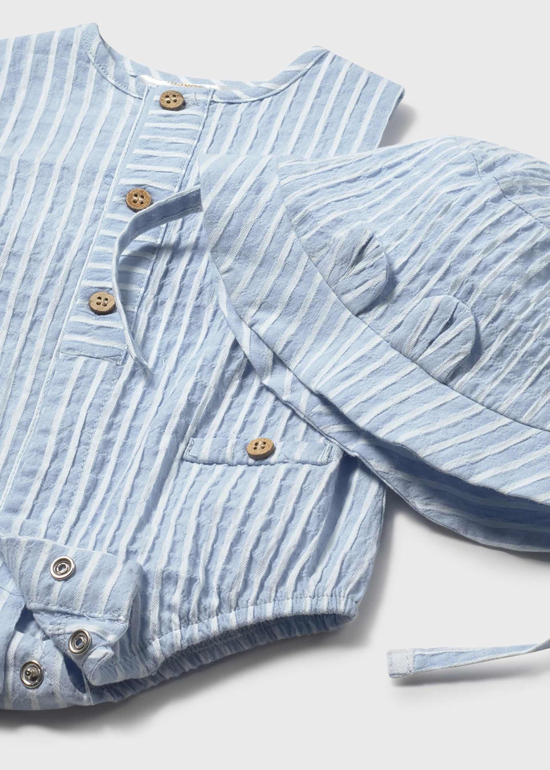 Pagliaccetto stampato con cappello neonato