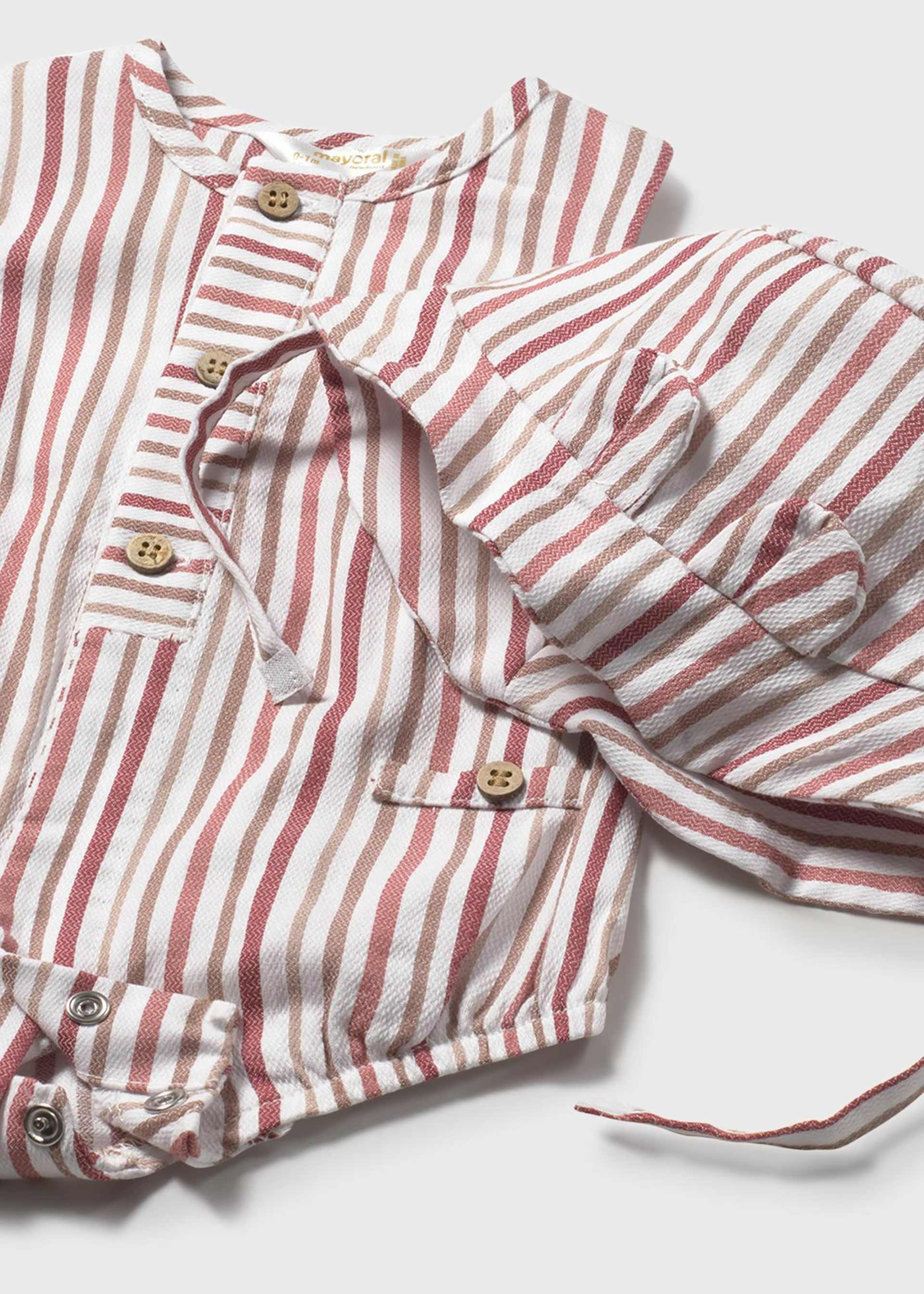 Newborn Boy Printed Romper with Hat Set