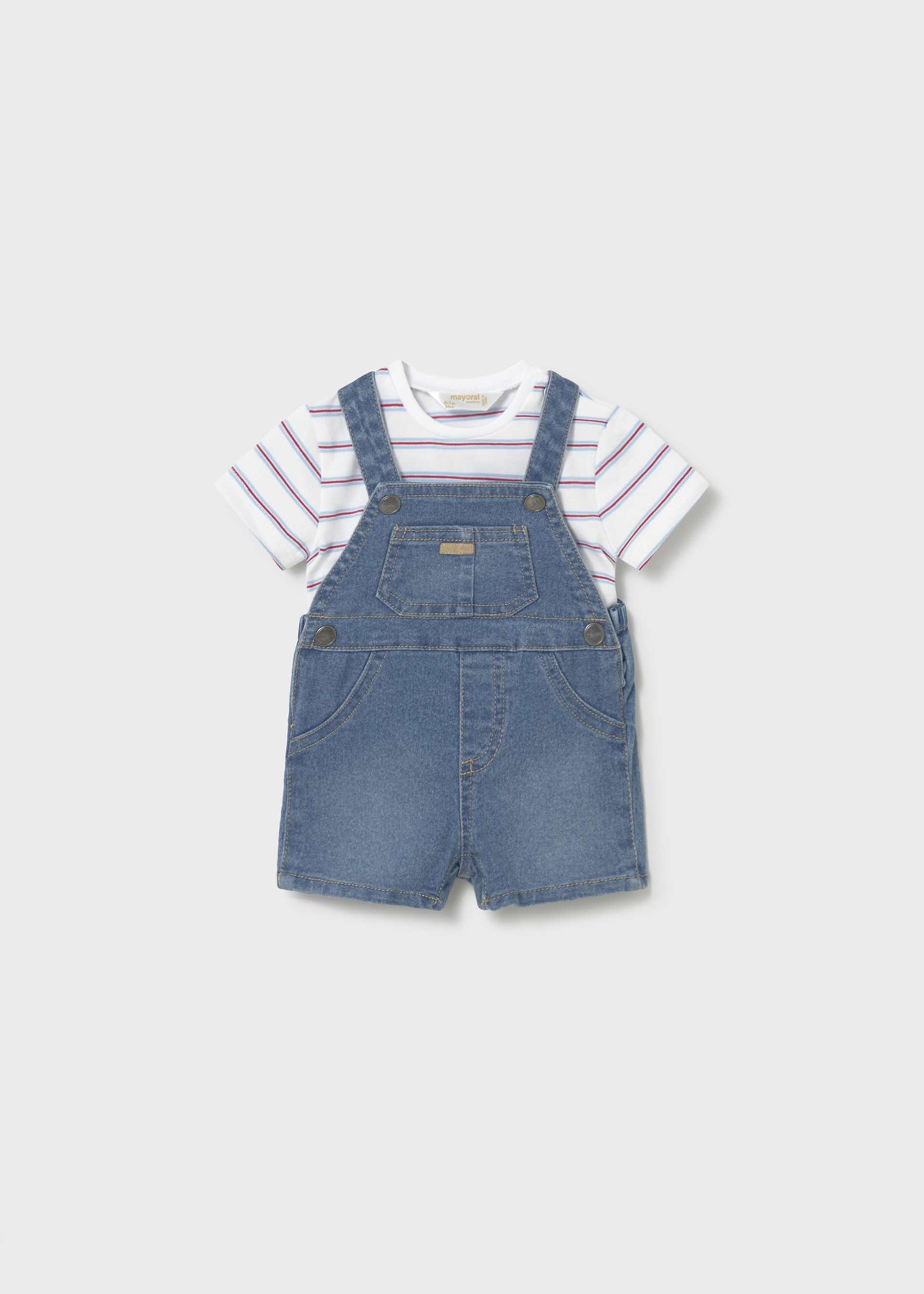 Conjunto jardineira e t-shirt recém nascido Conjunto jardineira e t-shirt recém nascido