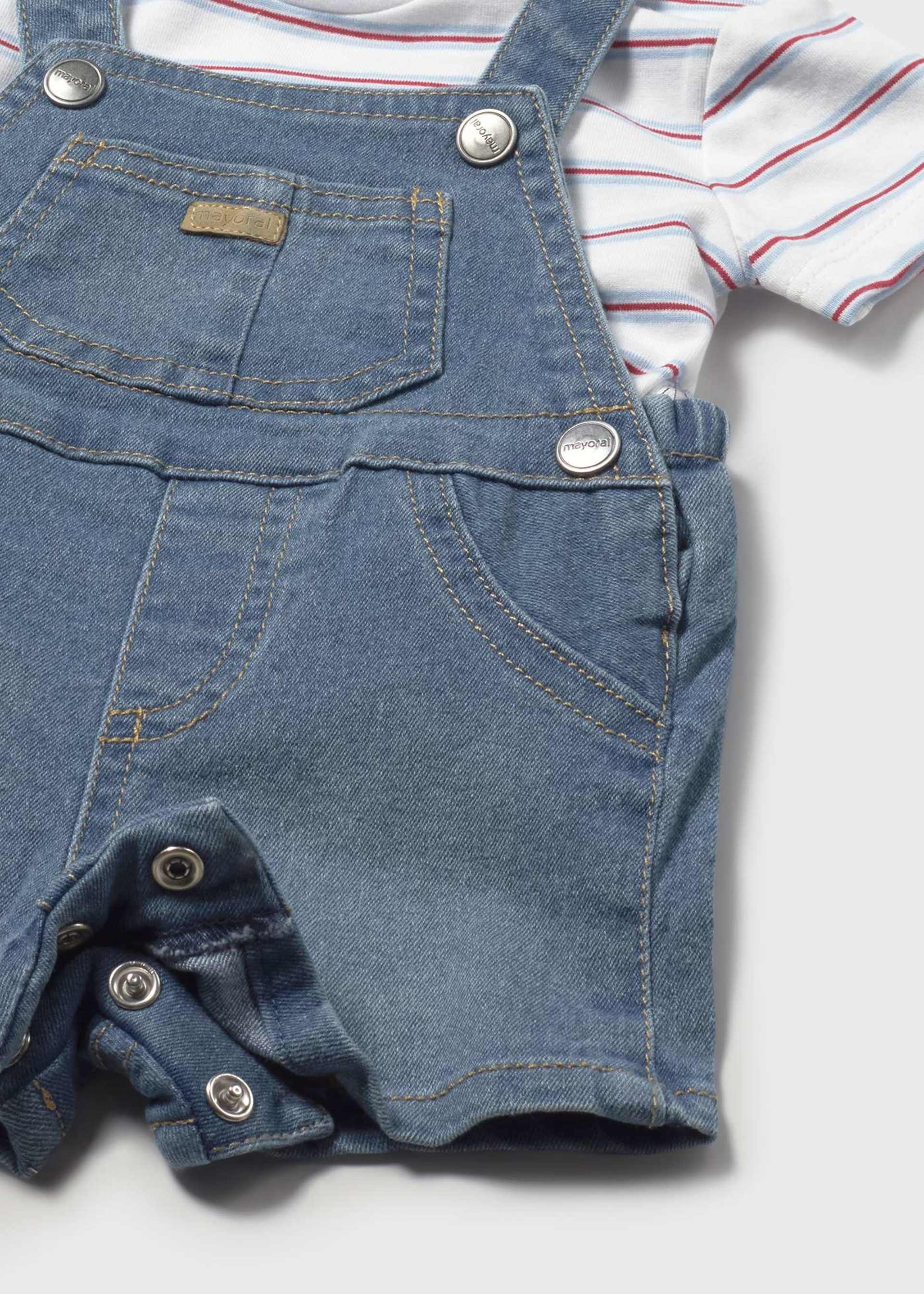 Conjunto peto y playera recién nacido