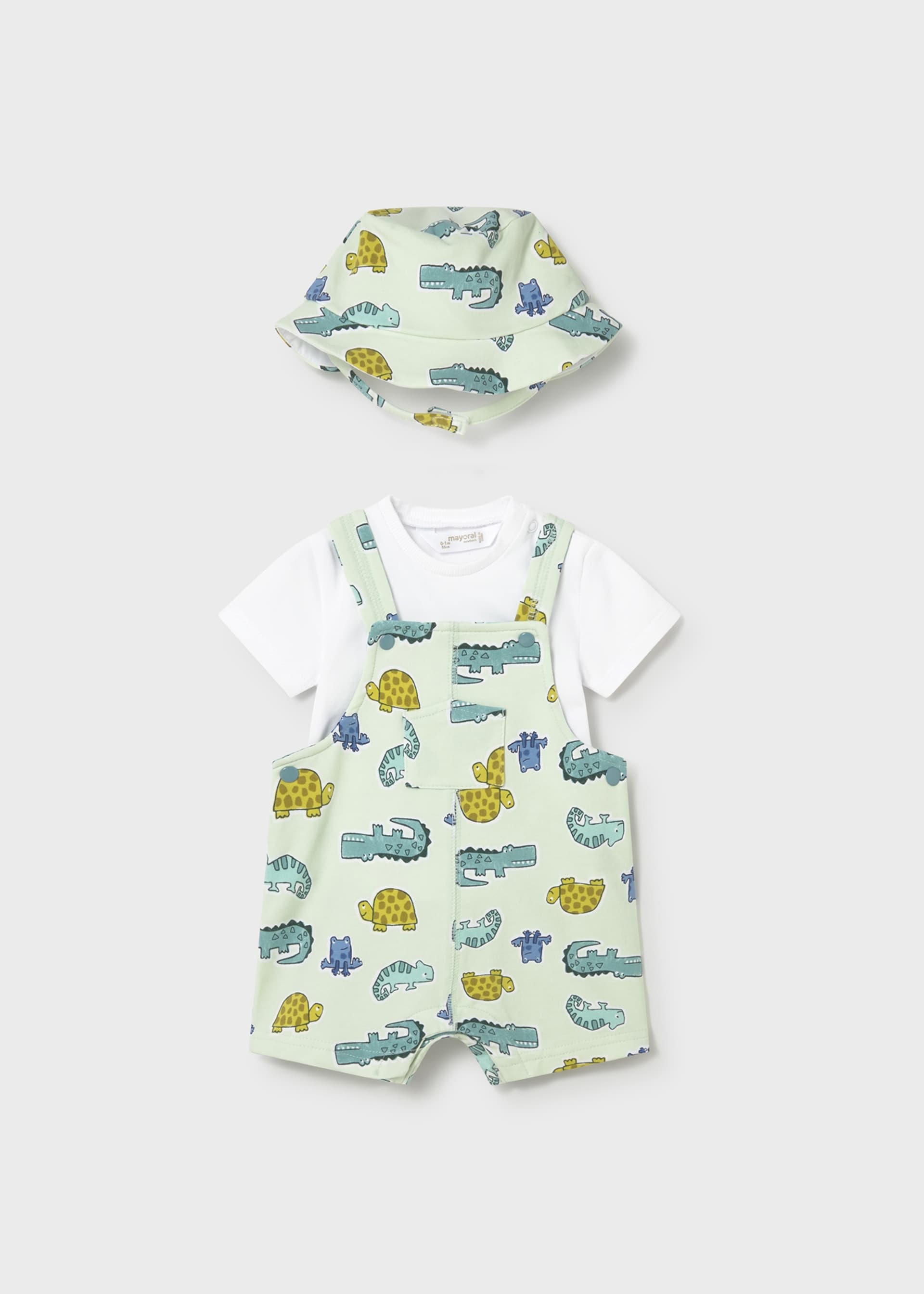 3-piece dungaree set newborn with hat