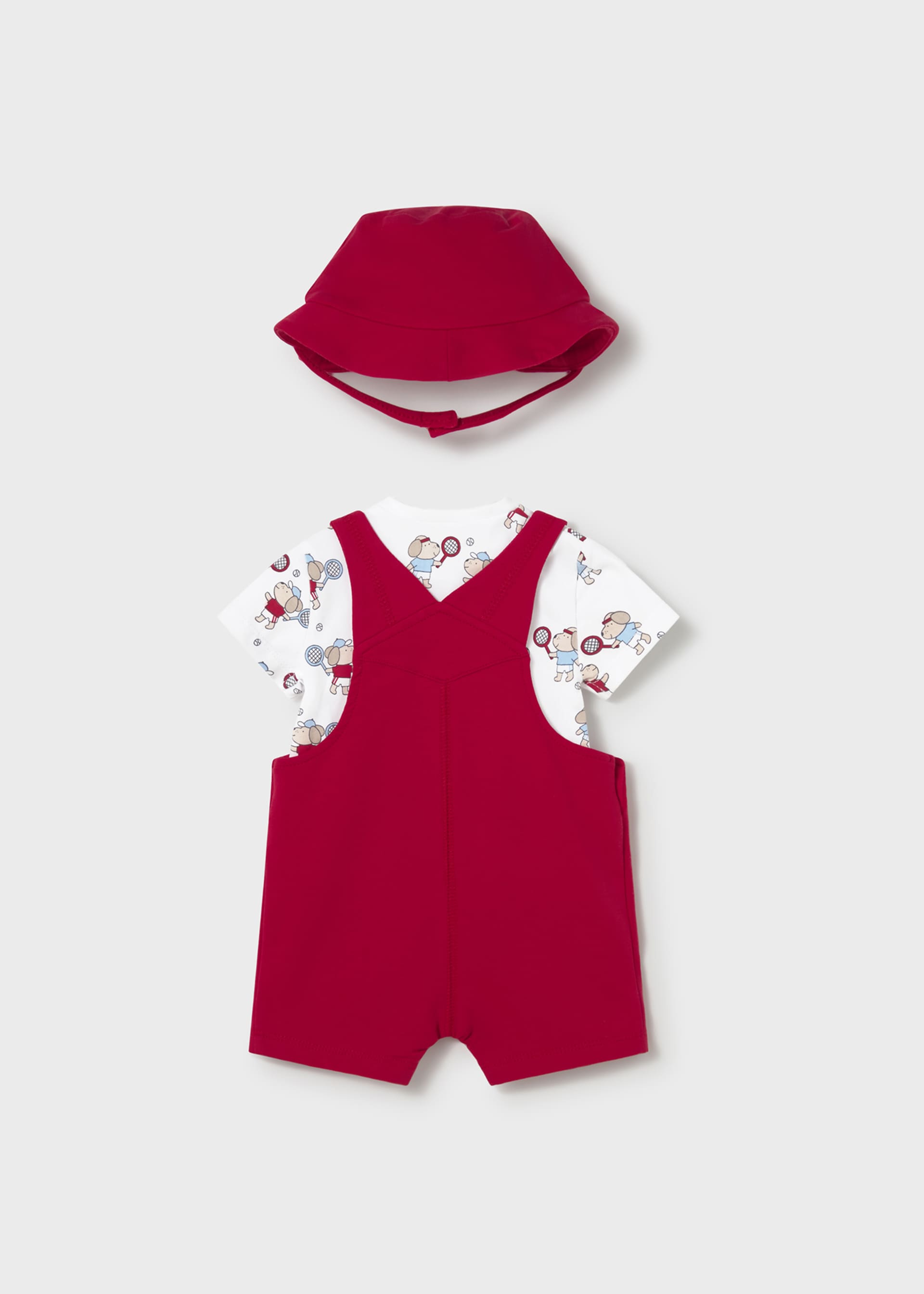 3-piece dungaree set newborn with hat
