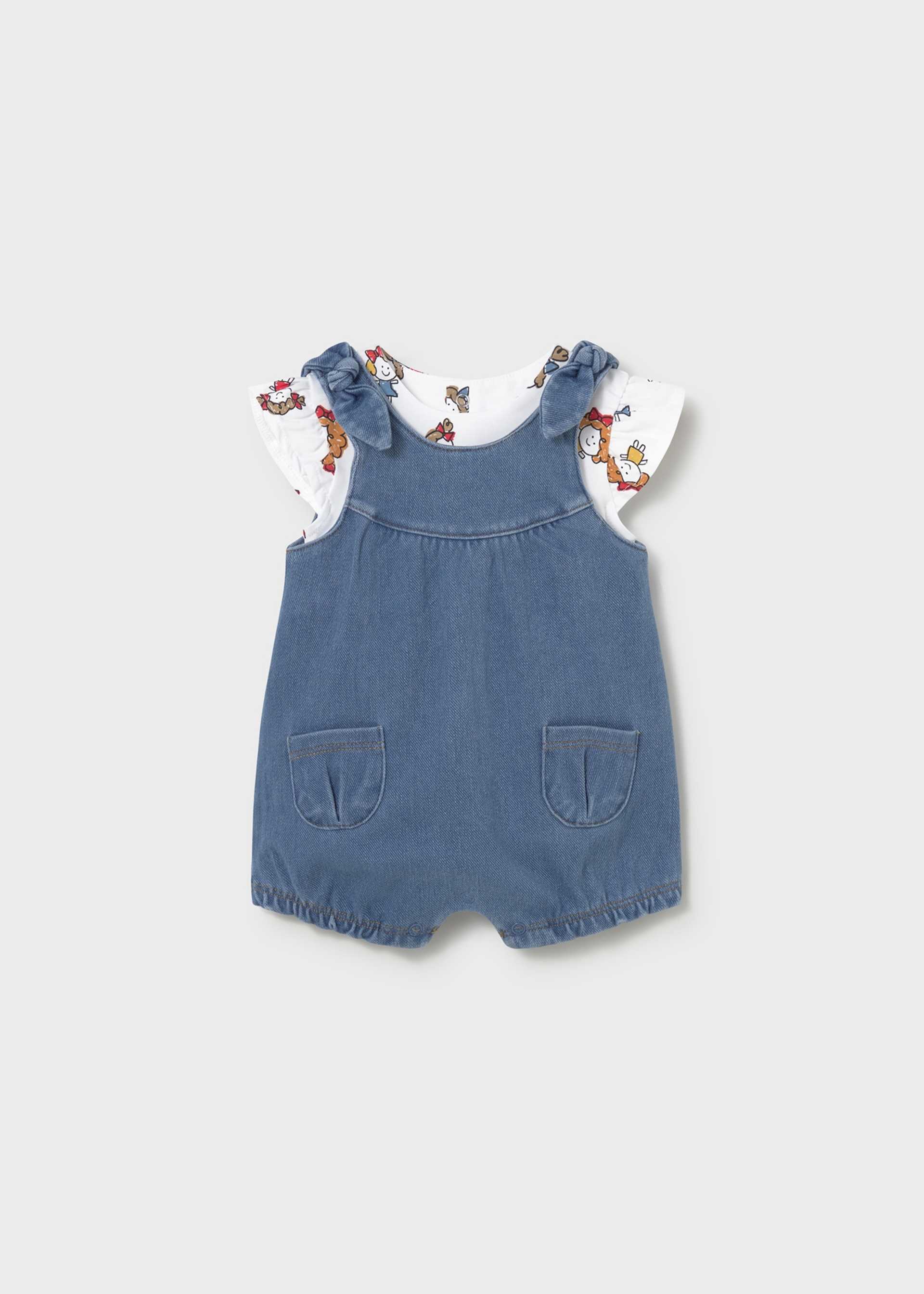 Newborn Dungaree and T-shirt Set