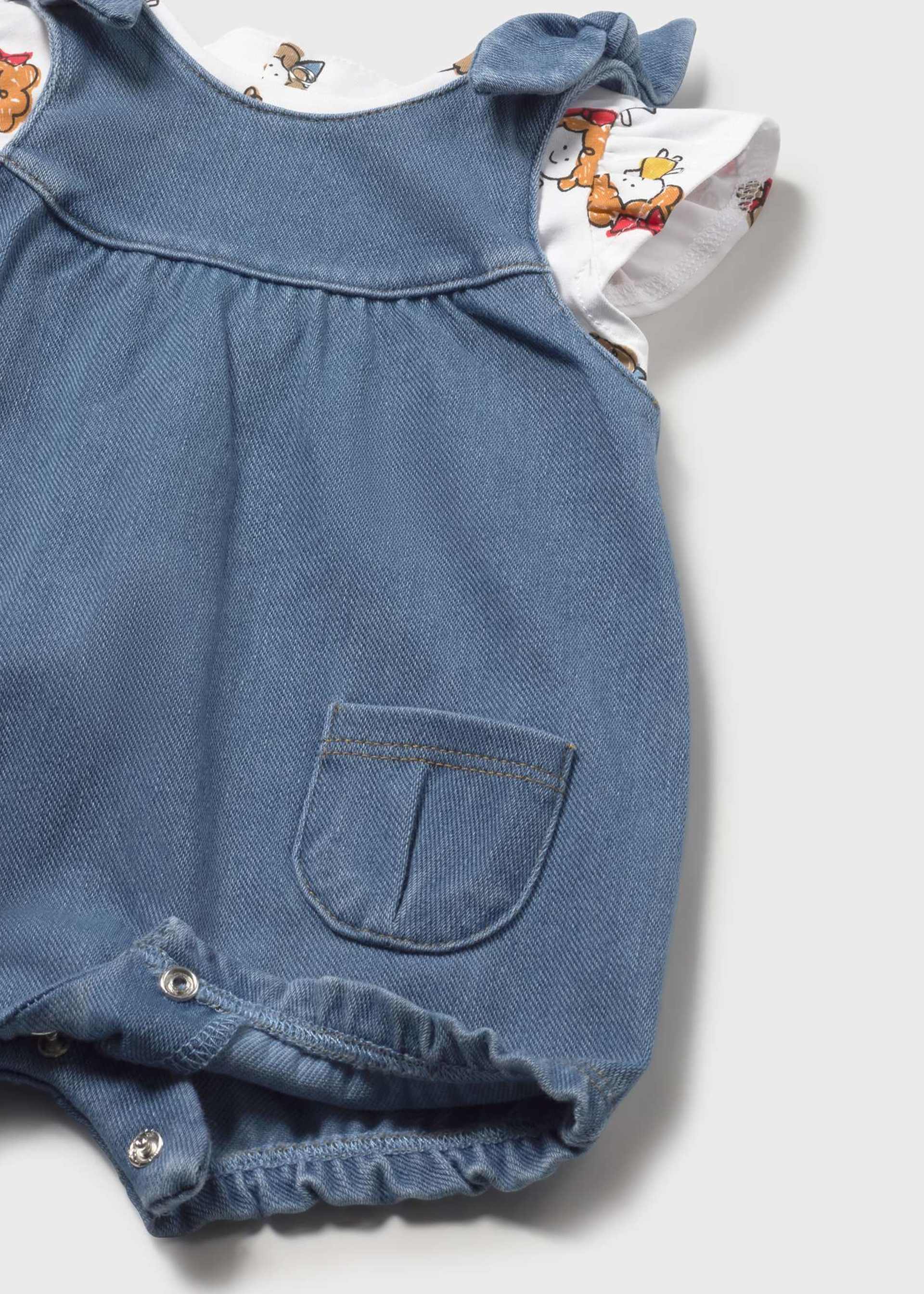 Newborn Dungaree and T-shirt Set