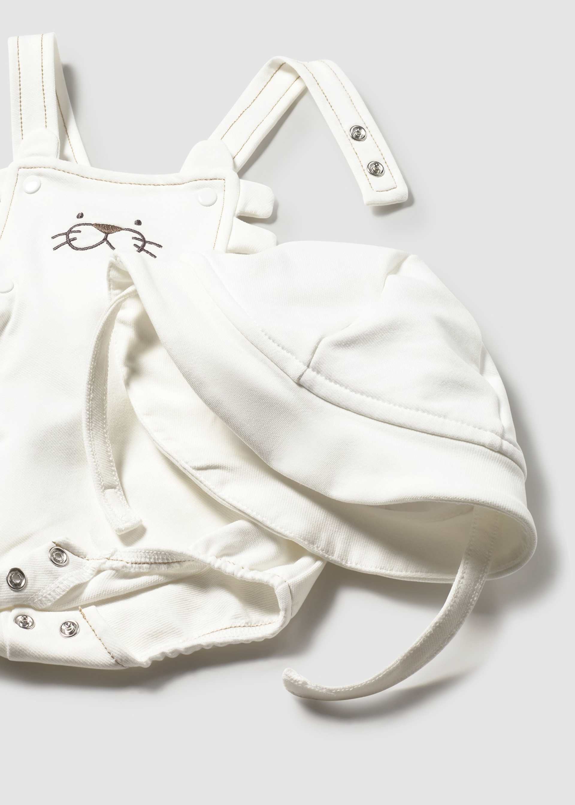 Newborn Boy Dungaree with Hat Set