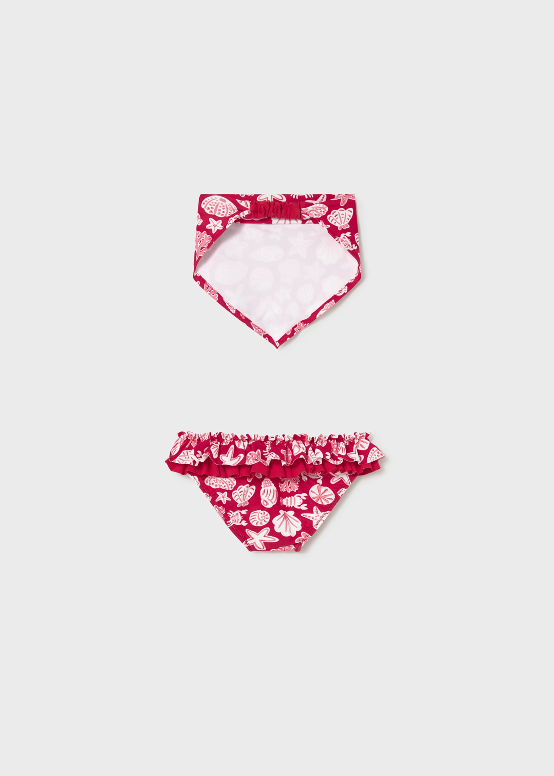 Costum de baie tip slip cu esarfa bebe