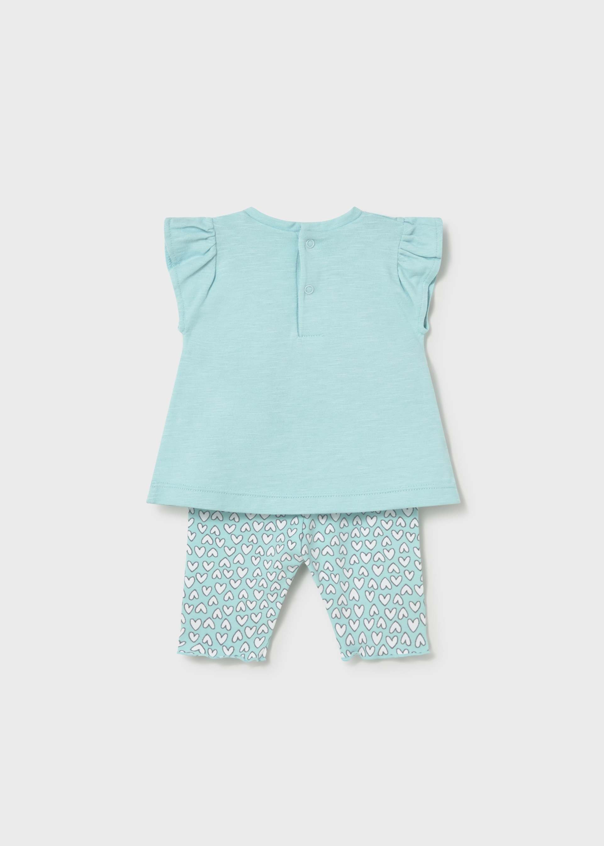 Newborn Girl Printed Leggings with T-shirt Set