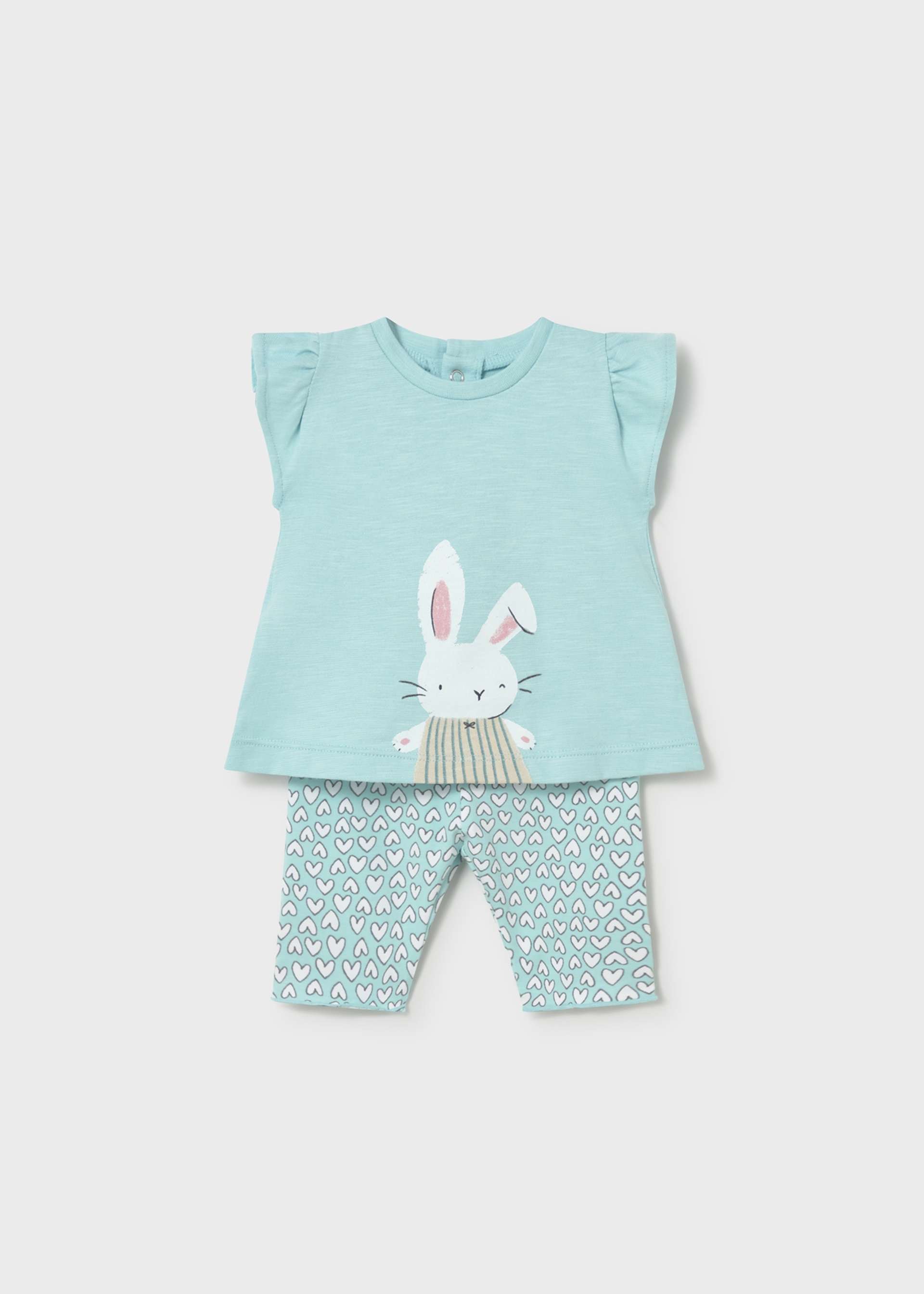 Conjunto legging estampado y playera recién nacida