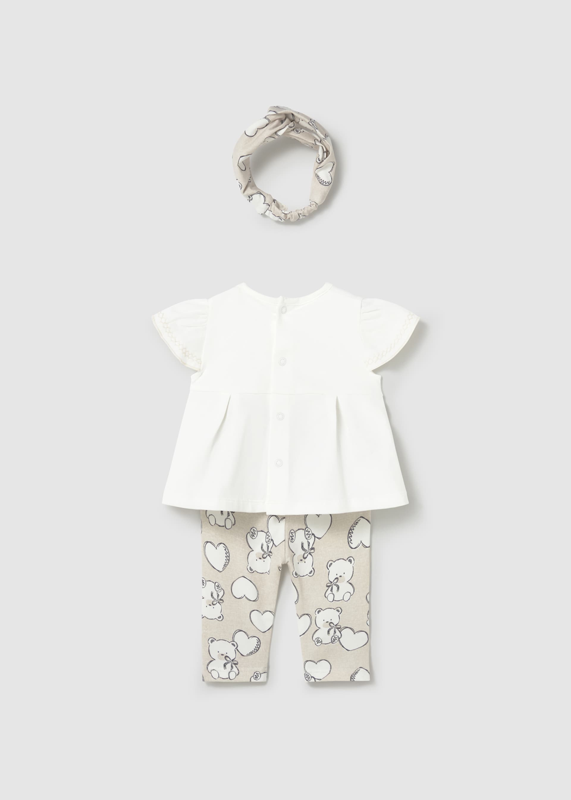 Set Leggings gemustert mit Haarband Neugeborene