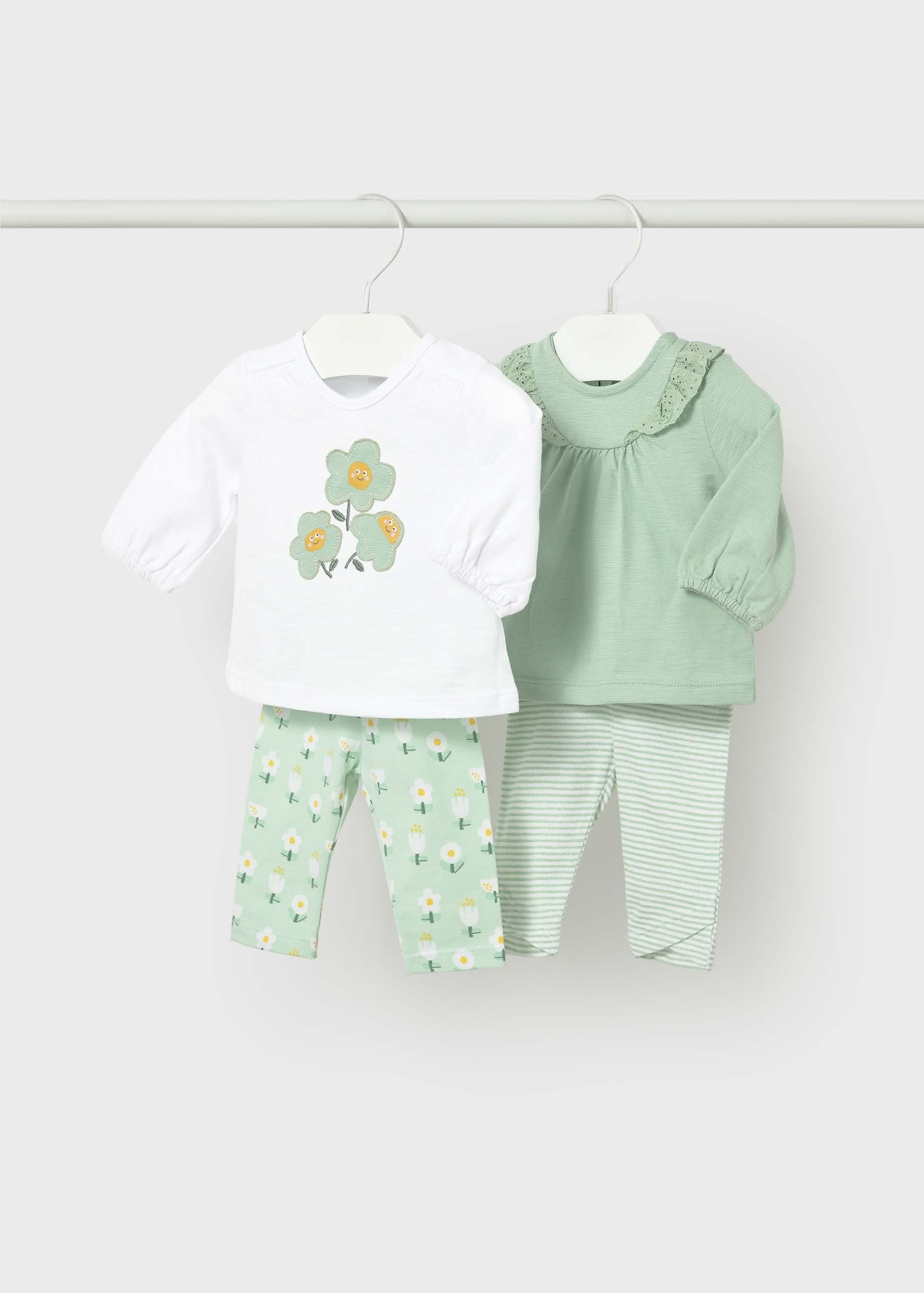 Completo 4 pezzi manica lunga neonata