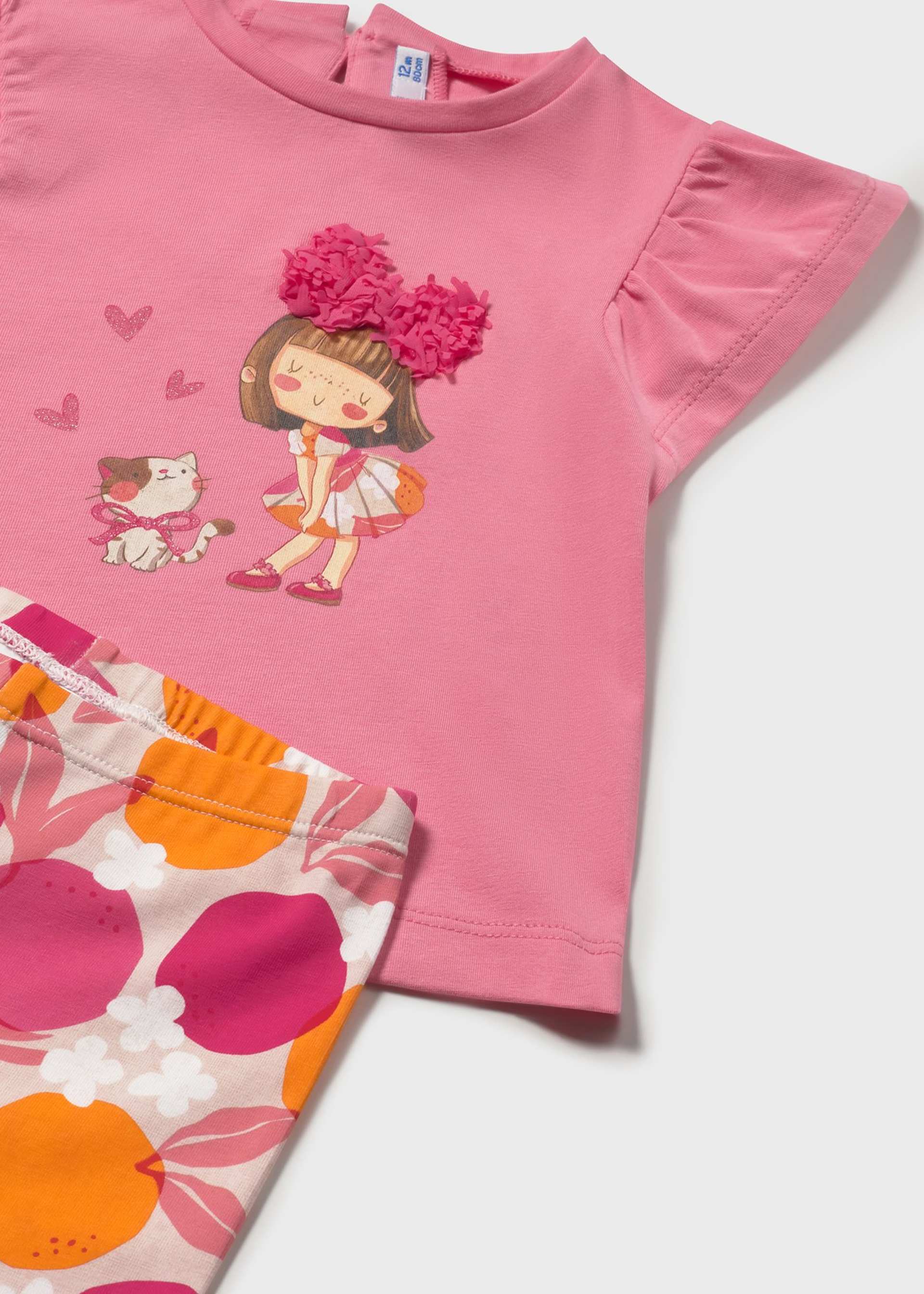 Set Leggings gemustert und T-Shirt Baby