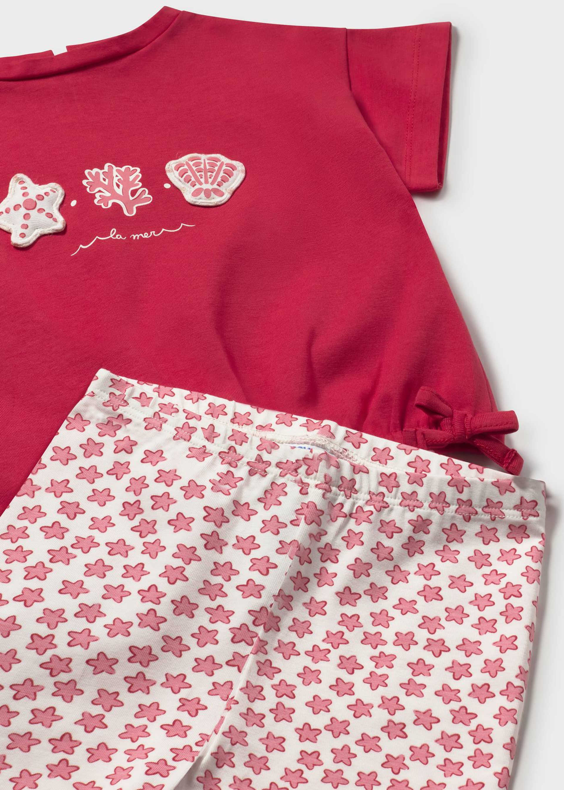 Set Leggings gemustert und T-Shirt Baby