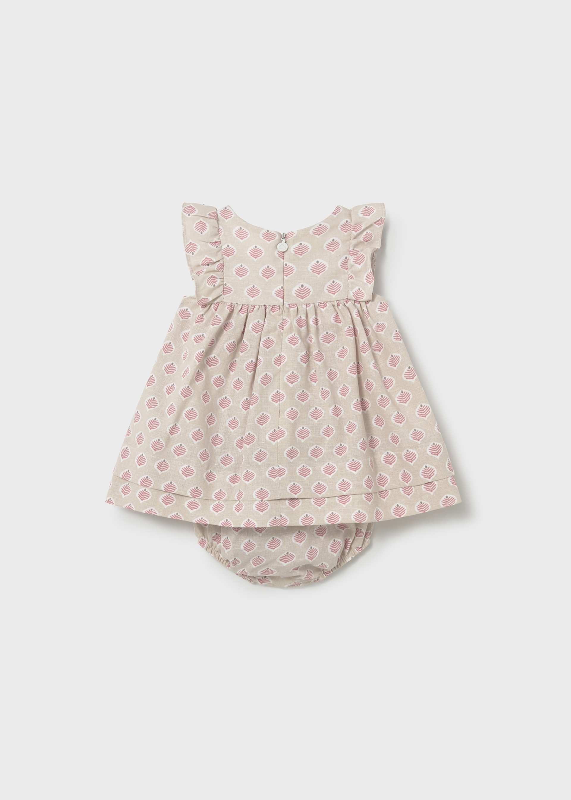 Vestido rizo con cubrepañal recién nacida