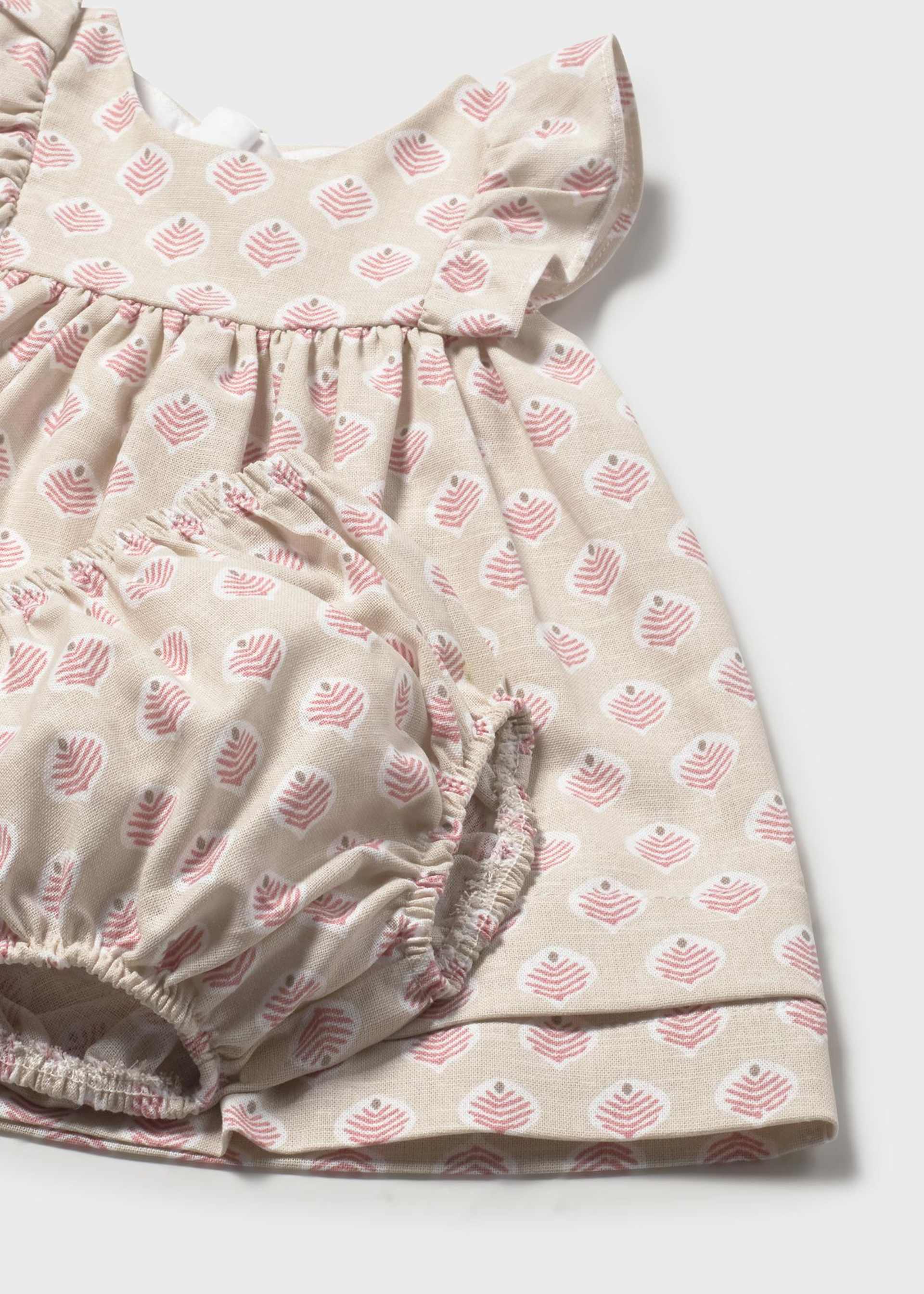 Vestido rizo con cubrepañal recién nacida