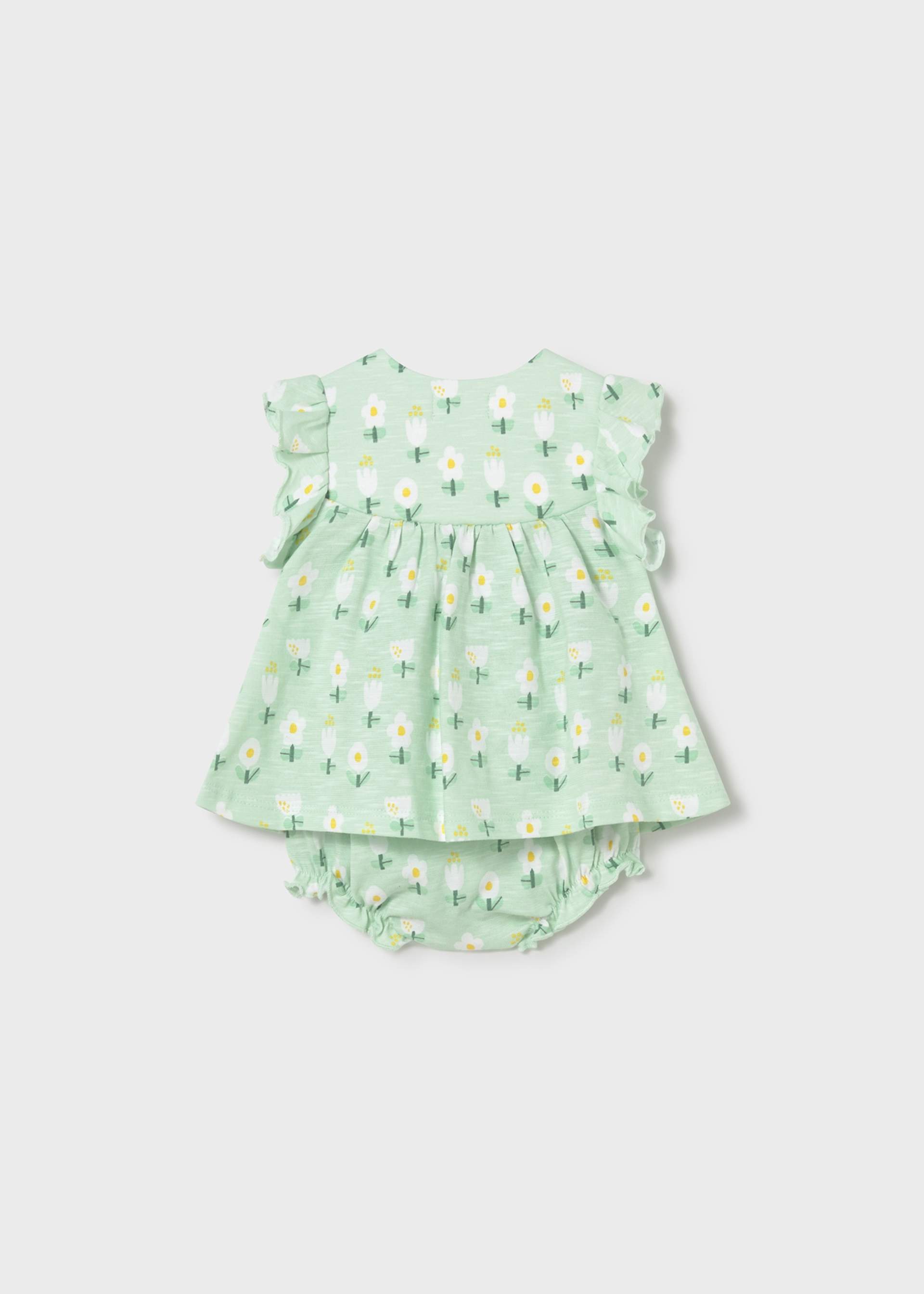 Newborn Girl Printed Knit Dress