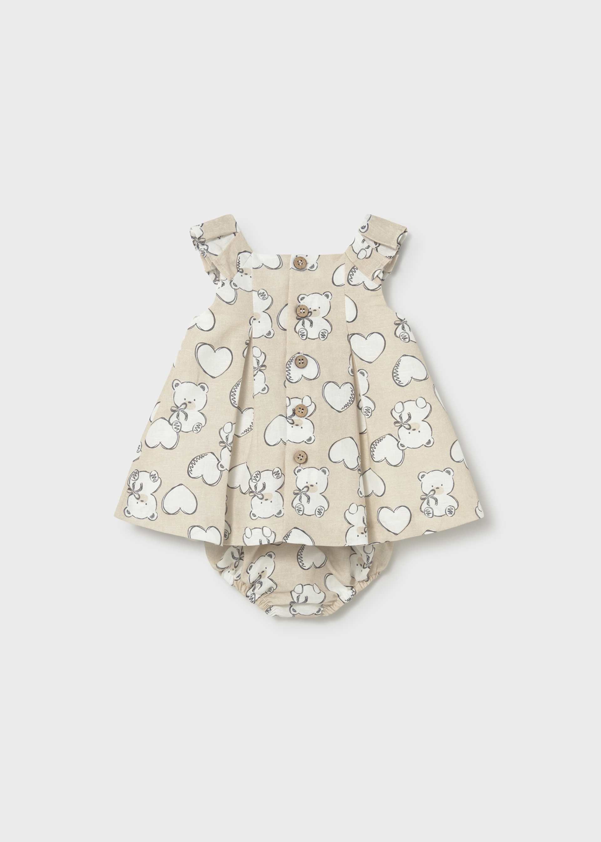 Newborn print linen dress