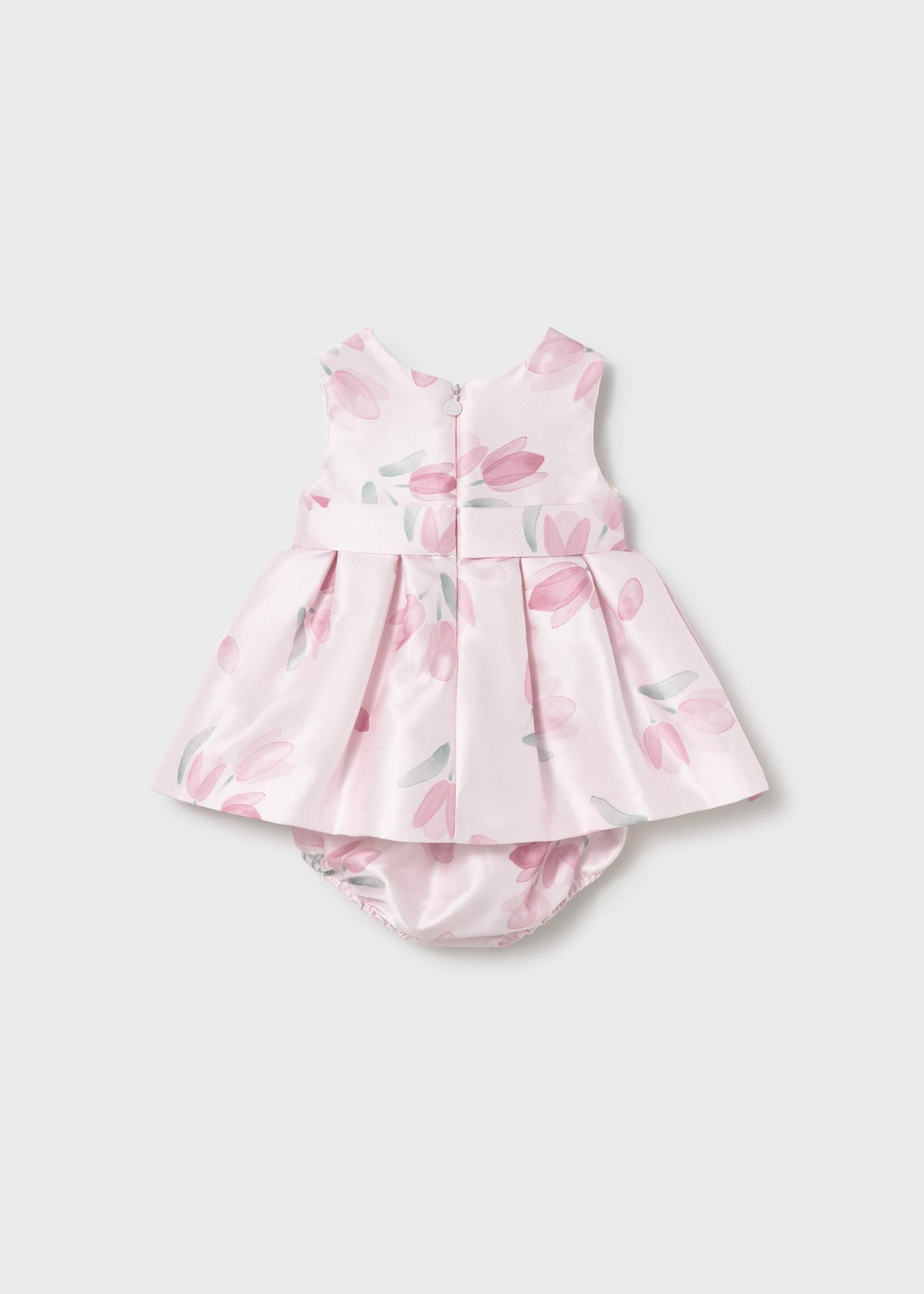 Vestido flores com cuequinha cerimonia recém nascida