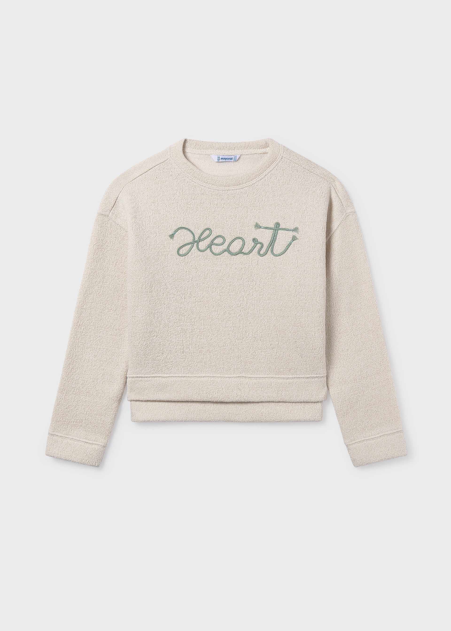 Sweat appliqué cordon fille