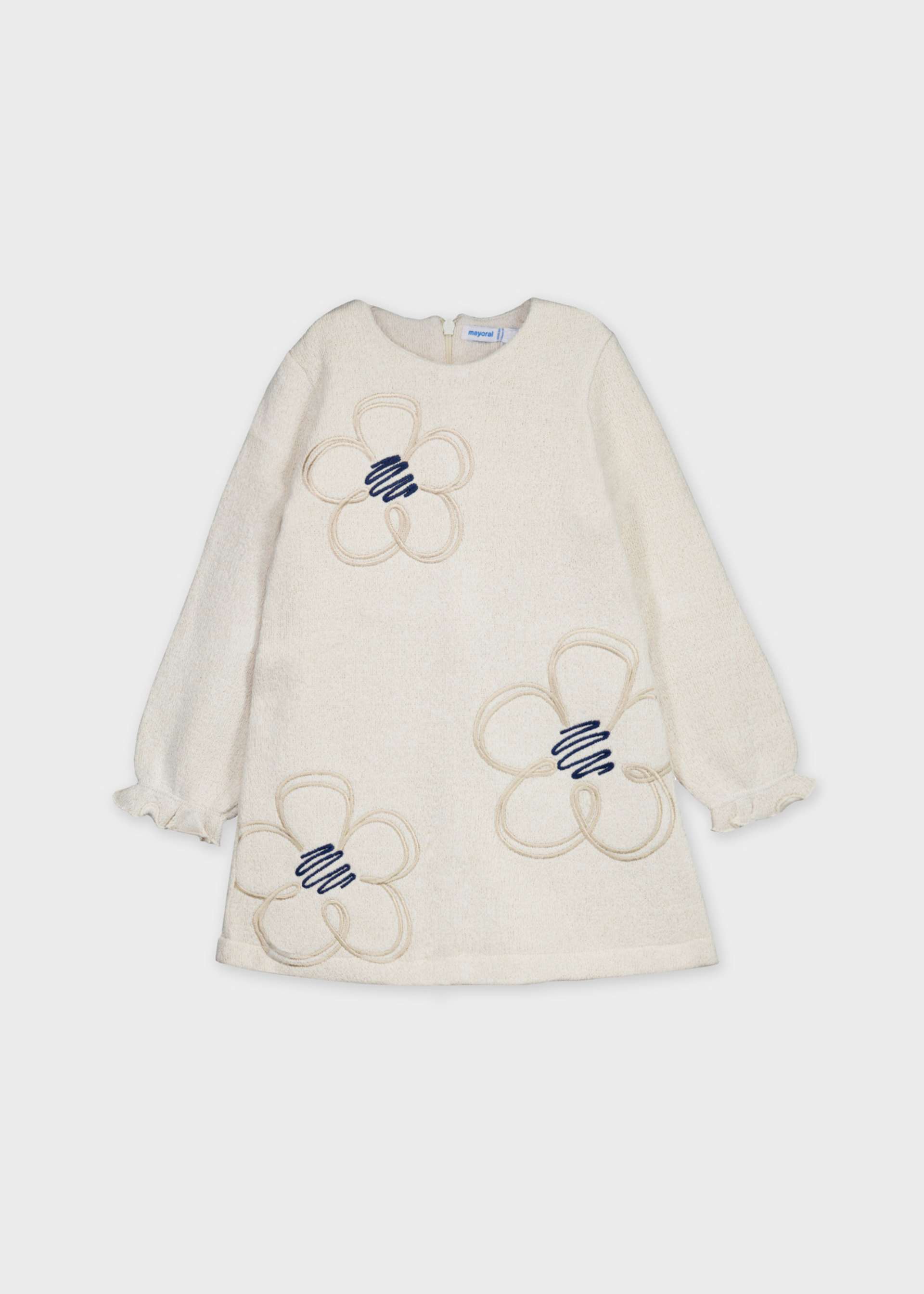 Robe en molleton brodée fille