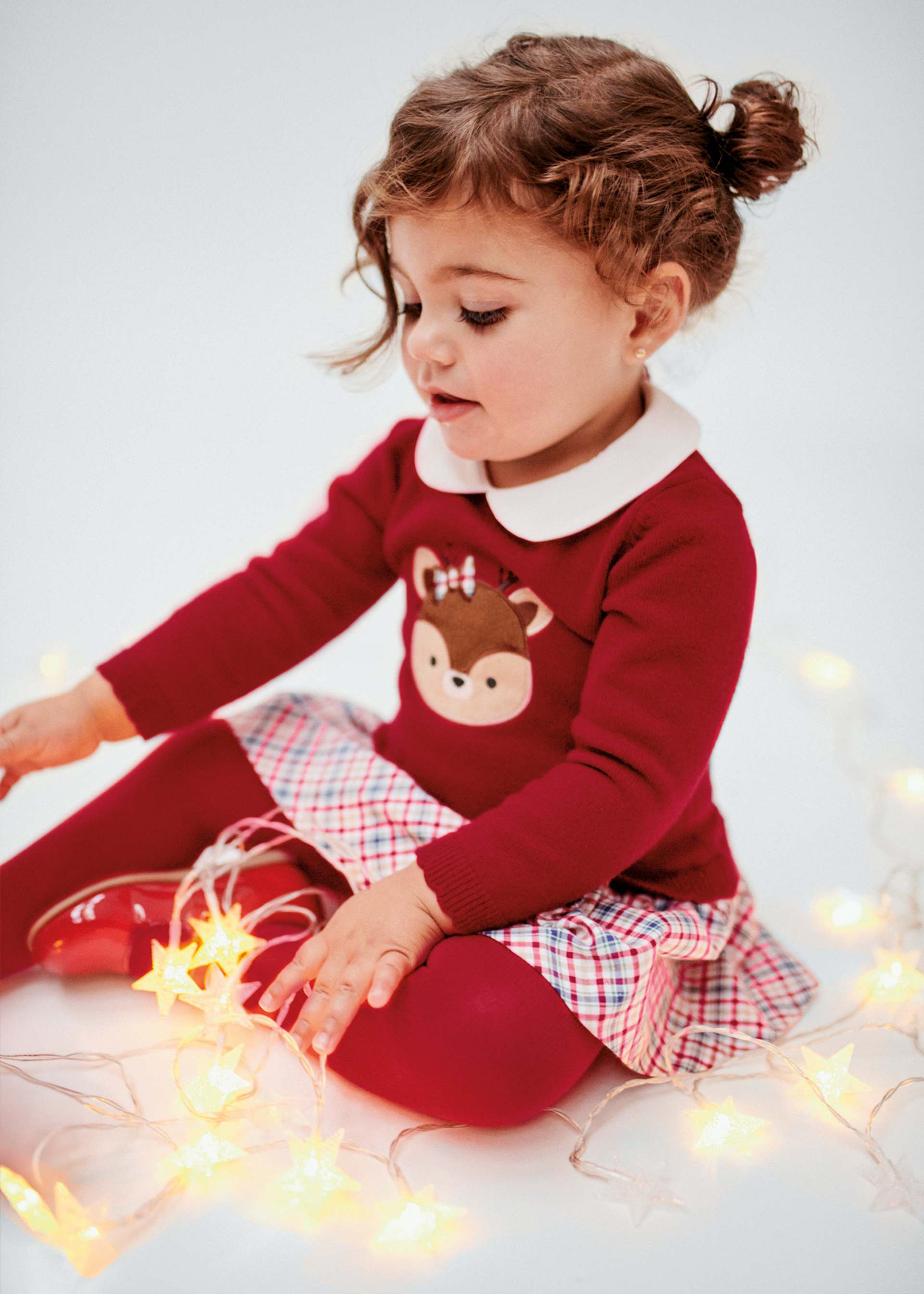 Vestido tricot combinado bebé