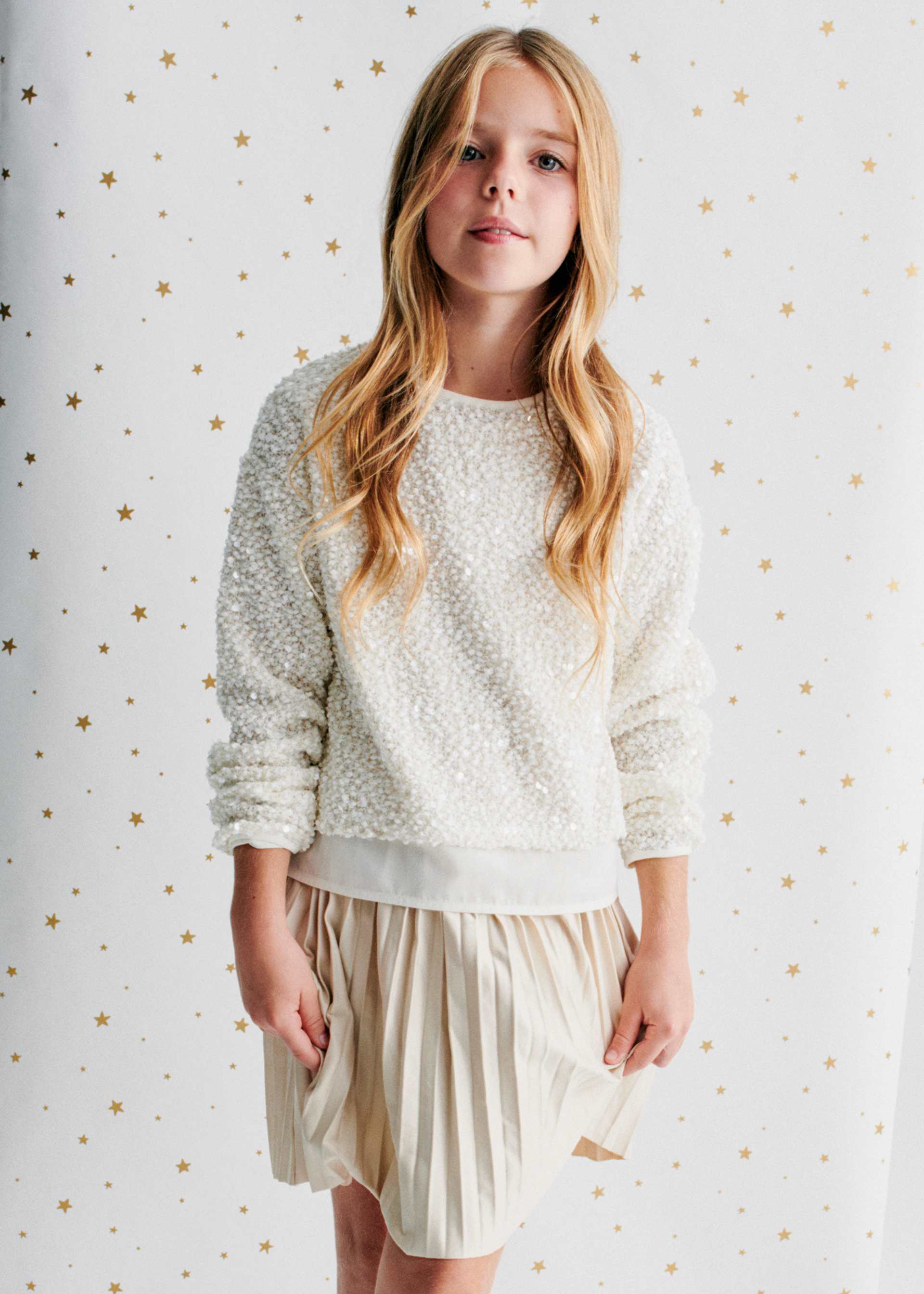 Robe à paillettes combinée fille