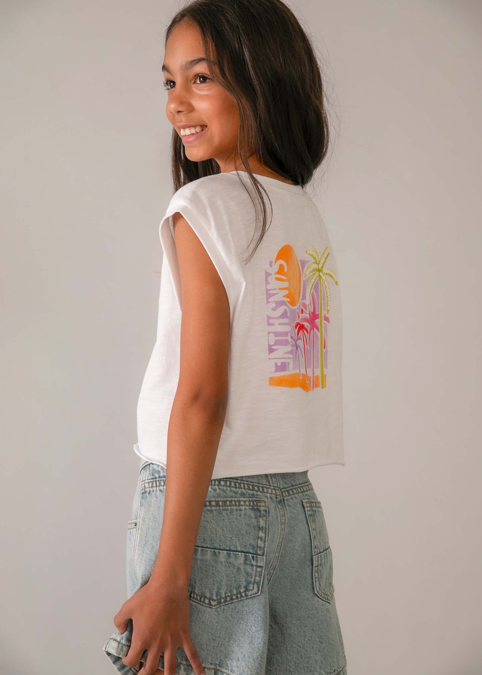 T-shirt estampado rapariga
