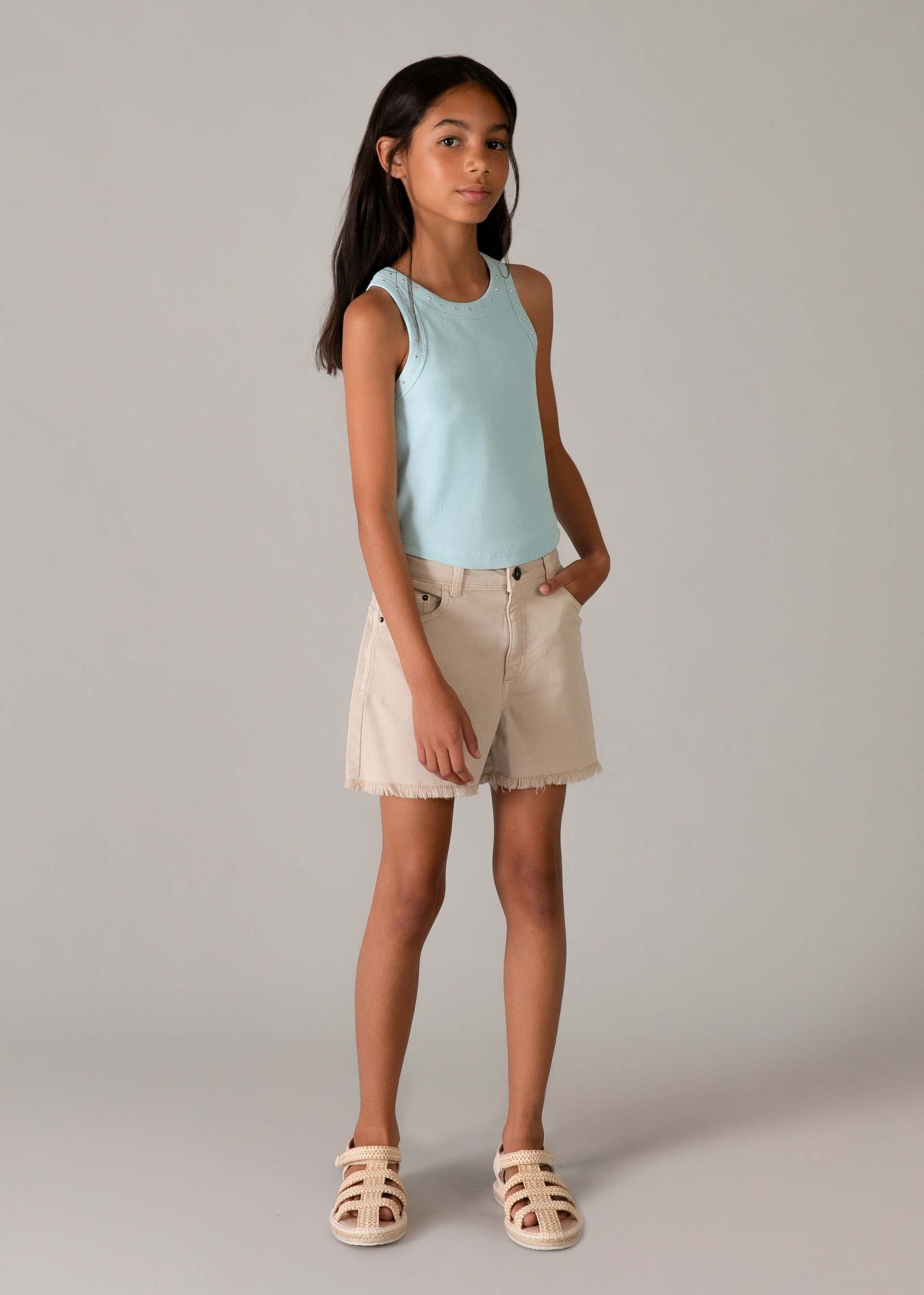 Short sarga básico chica