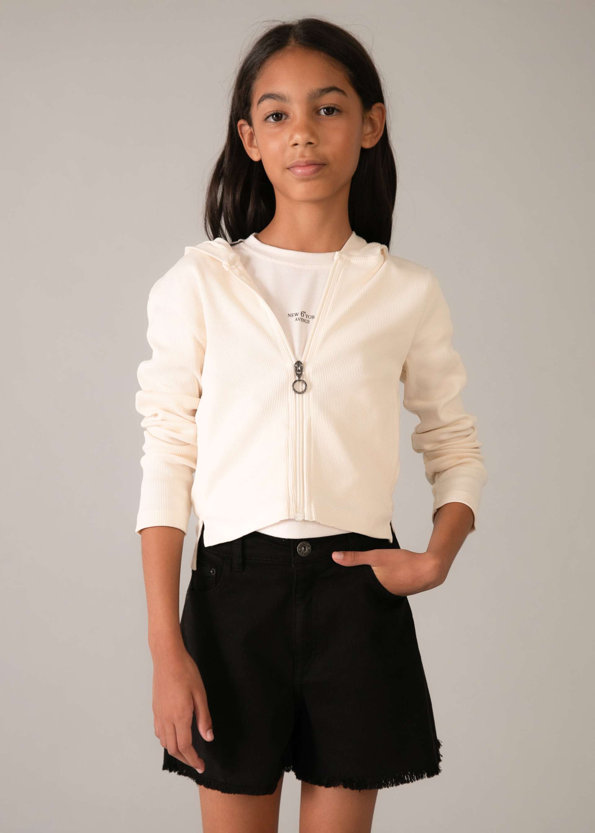 Pantaloncino twill basic ragazza Pantaloncino twill basic ragazza