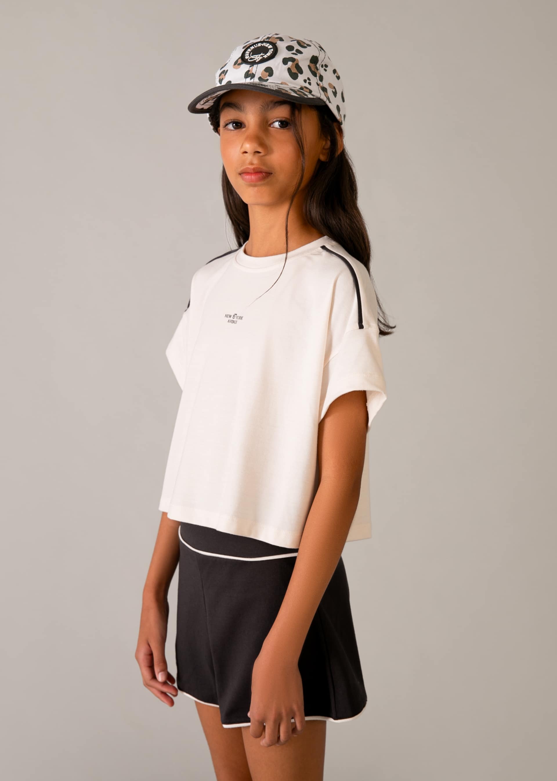 Ensemble short et t-shirt en maille fille