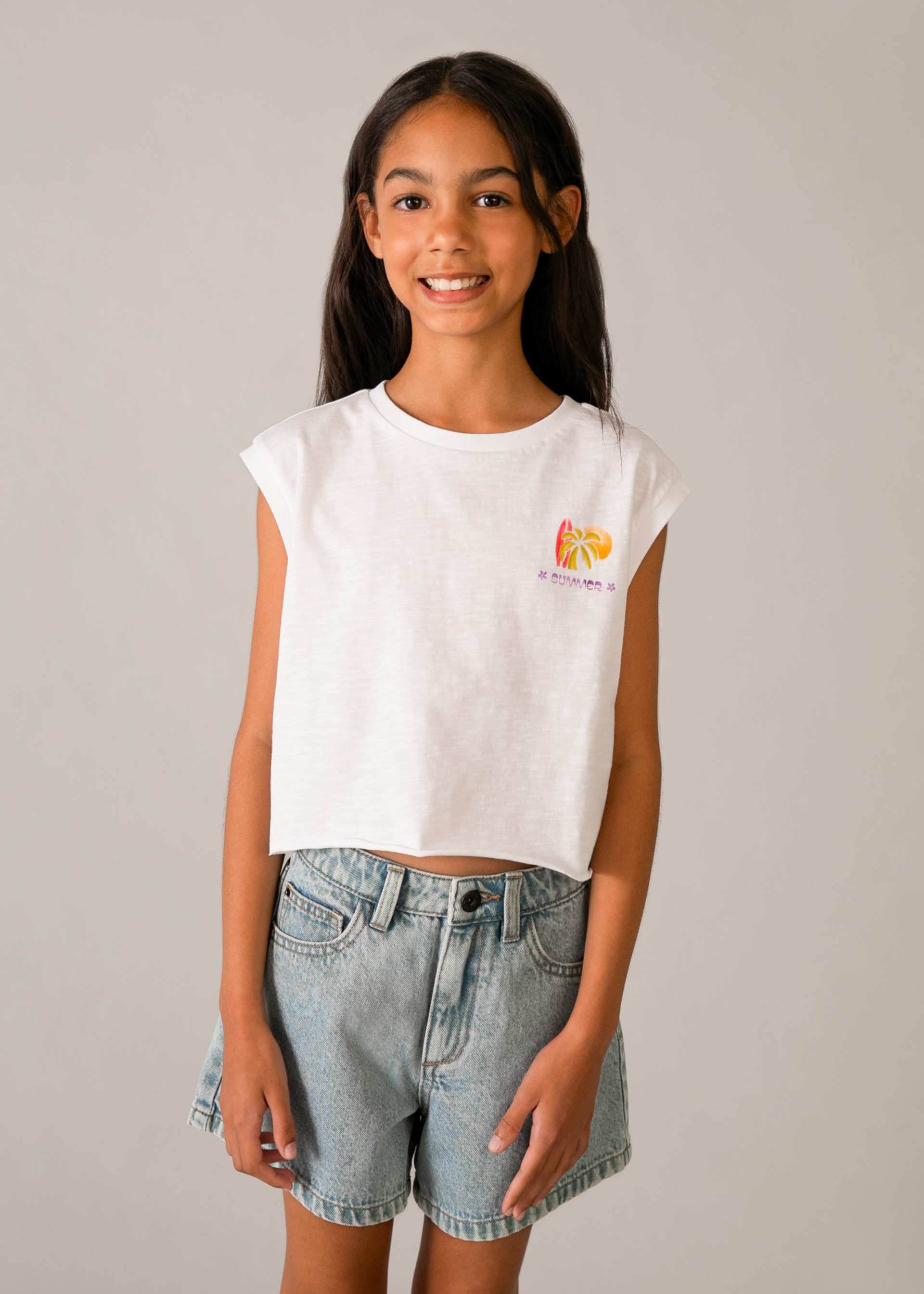 Short en jean basique