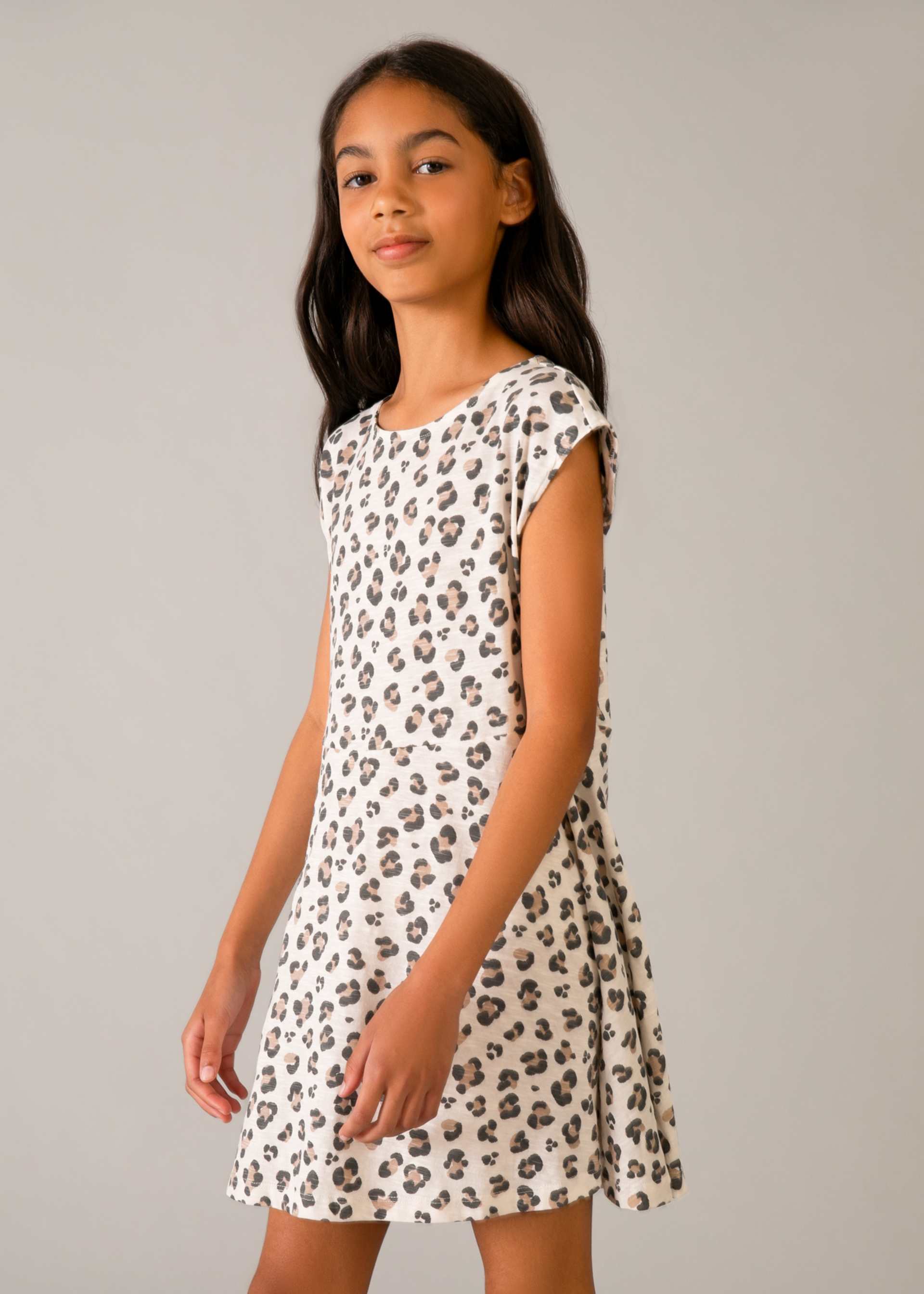 Vestito punto stampato ragazza