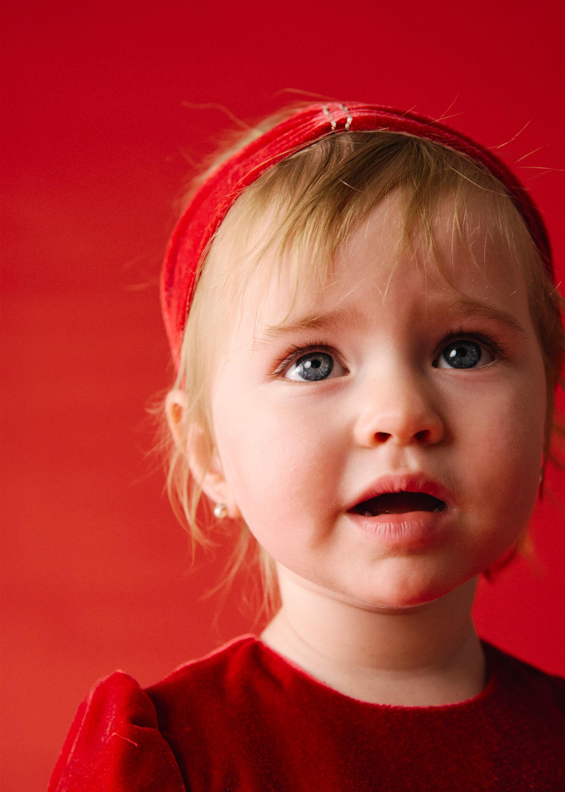 Baby velvet dress with headband