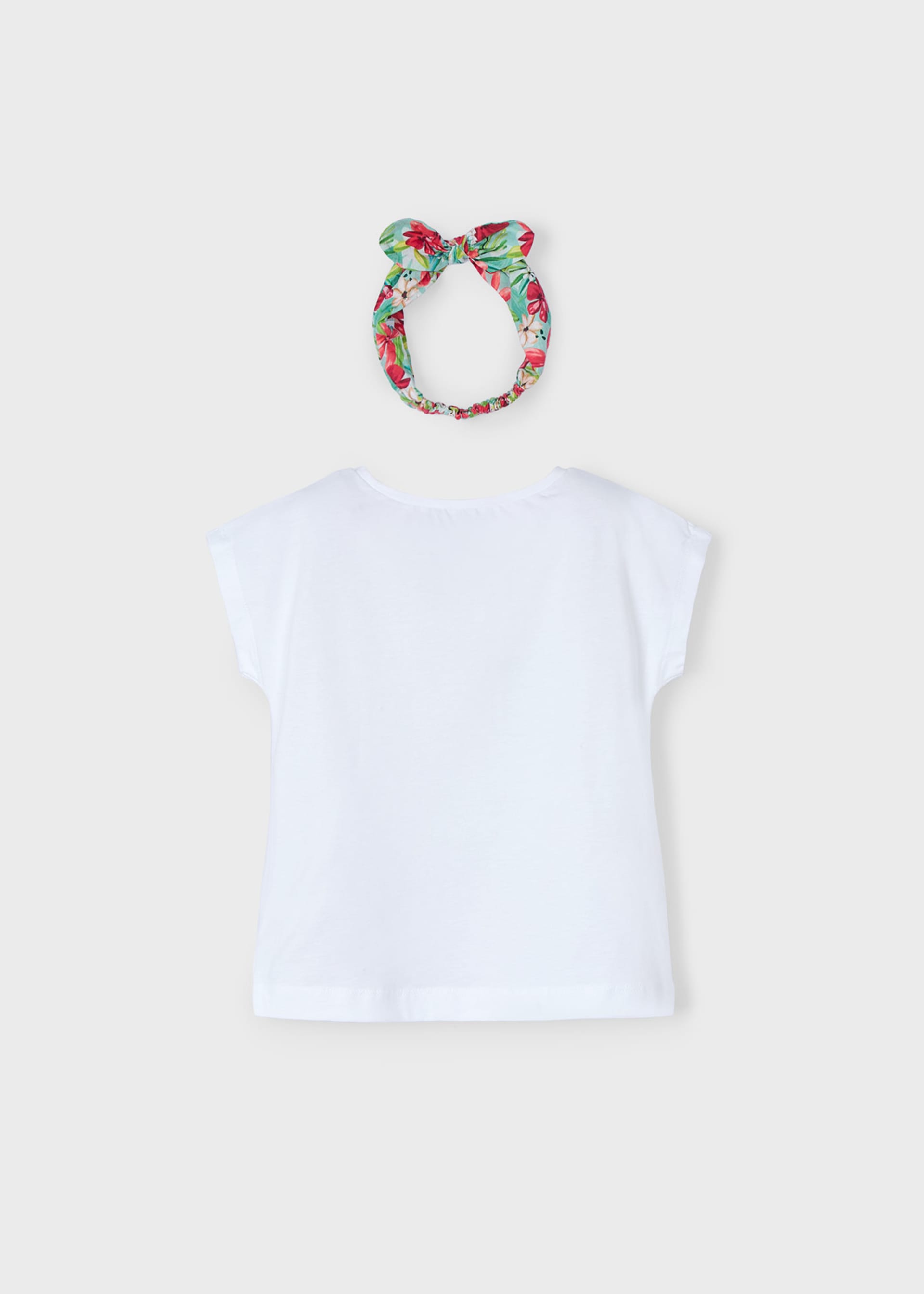 Maglietta con fascia stampata bambina