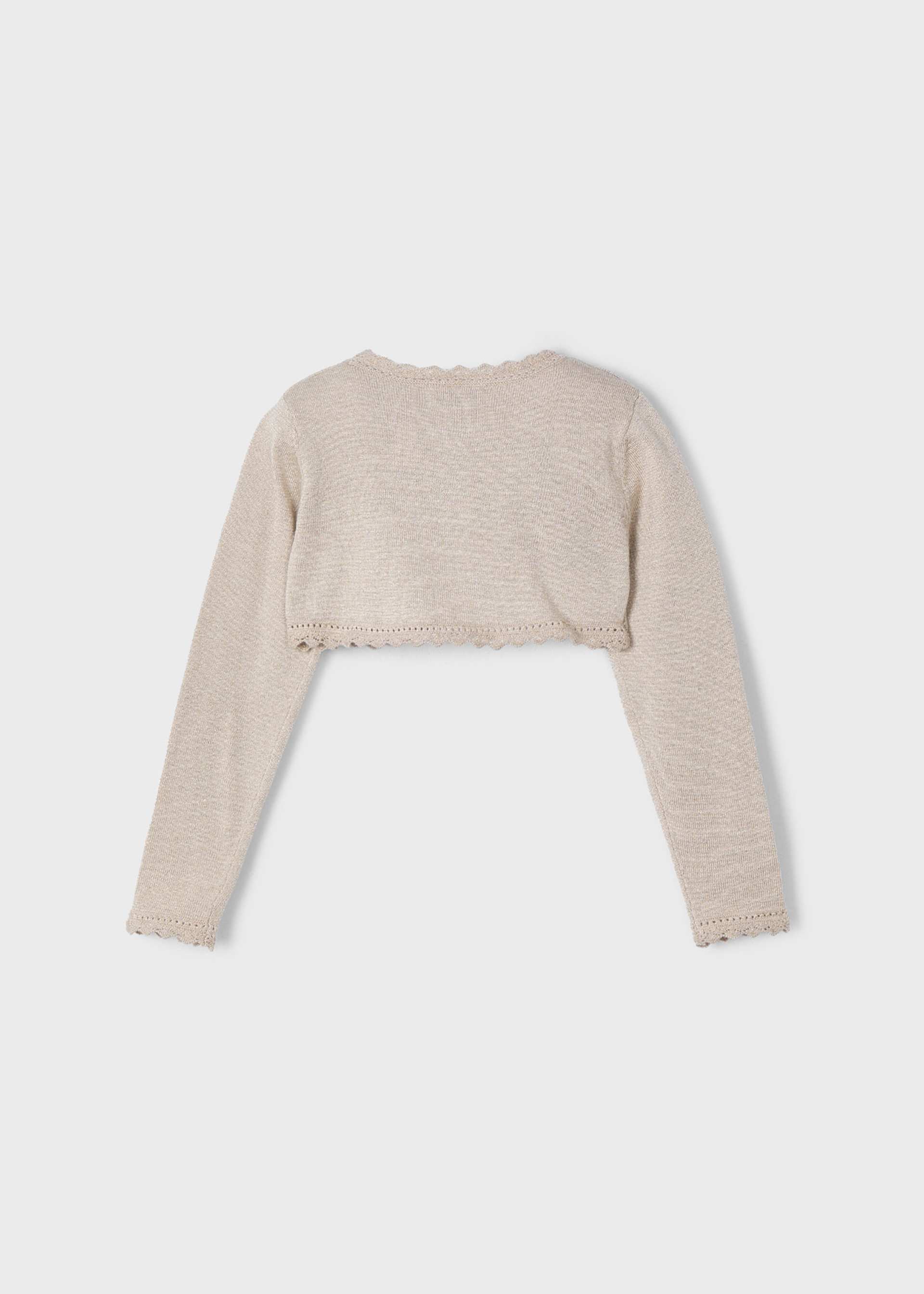 Cardigan modello bolerino in maglia bambina Cardigan modello bolerino in maglia bambina