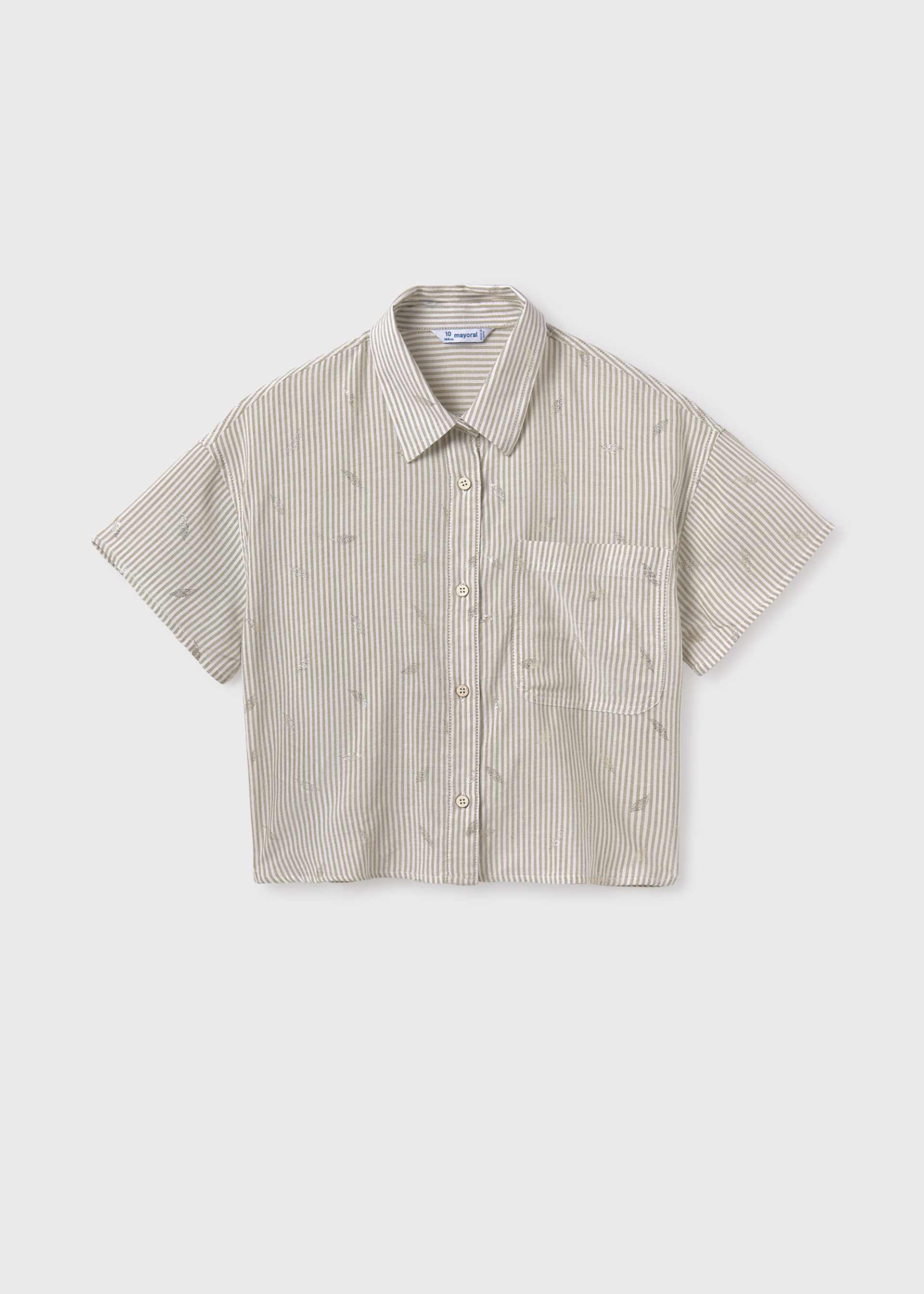 Blouse avec top rayé fille Blouse avec top rayé fille