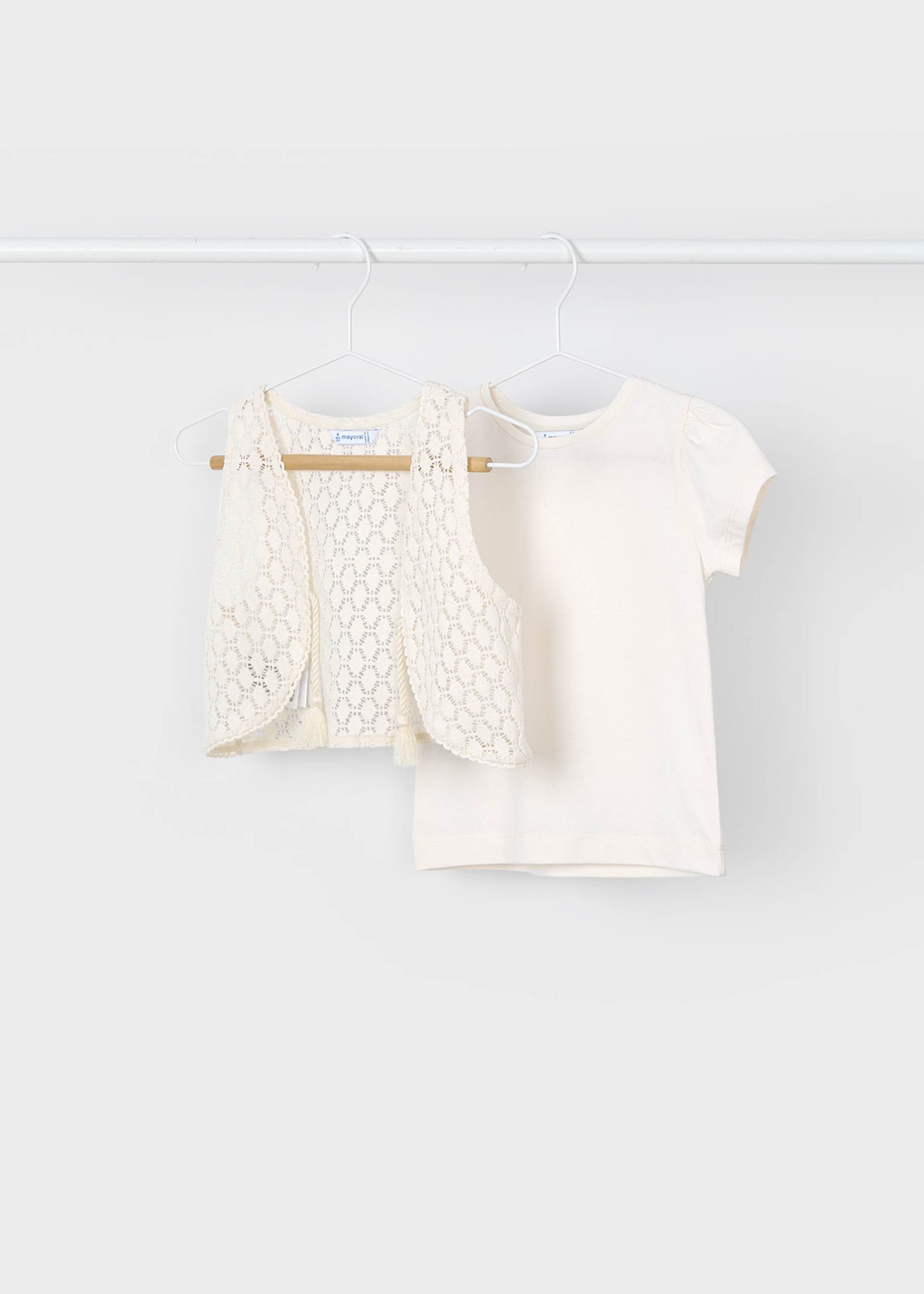 Maglietta con gilet bambina