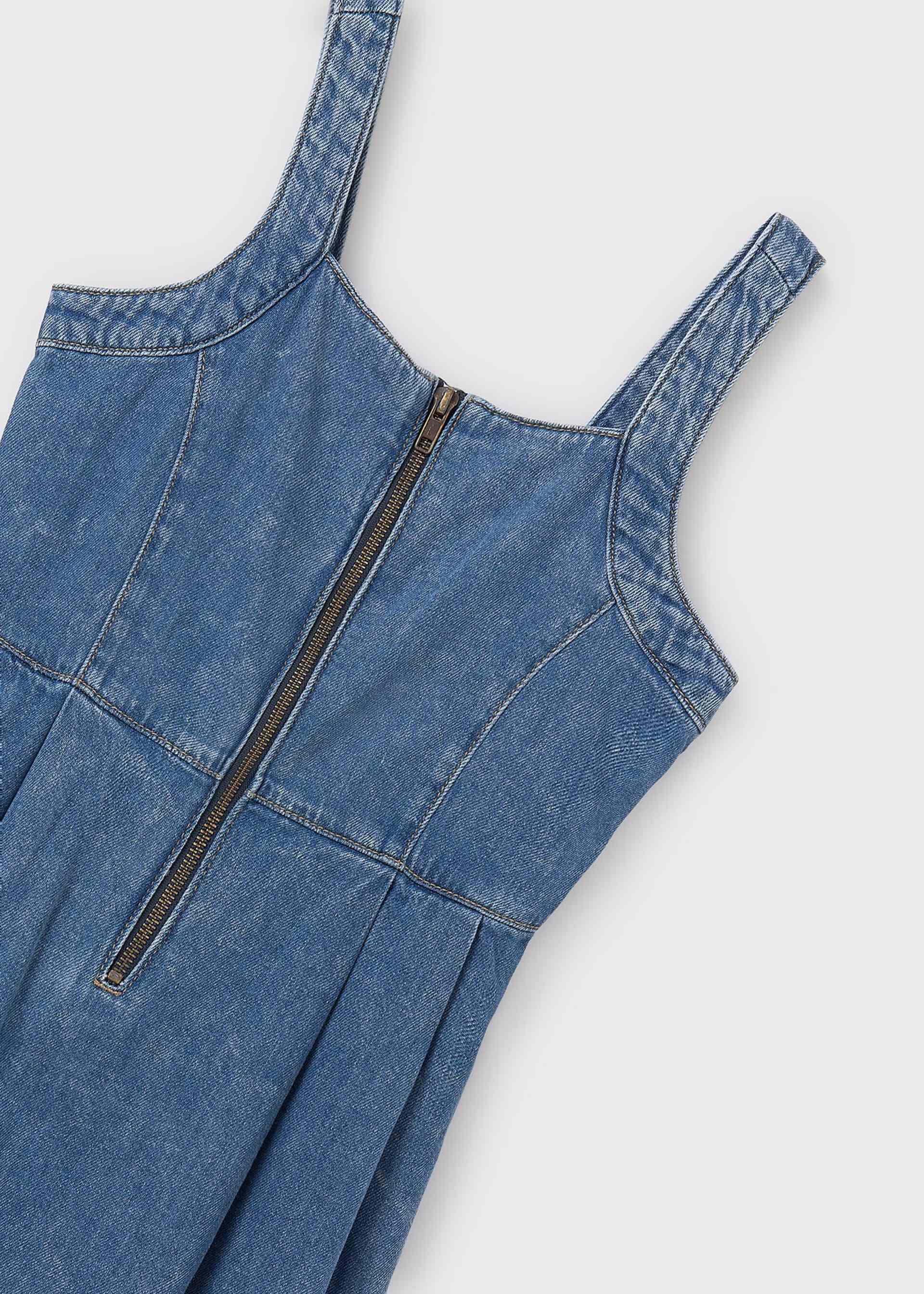 Vestito jeans cerniera ragazza