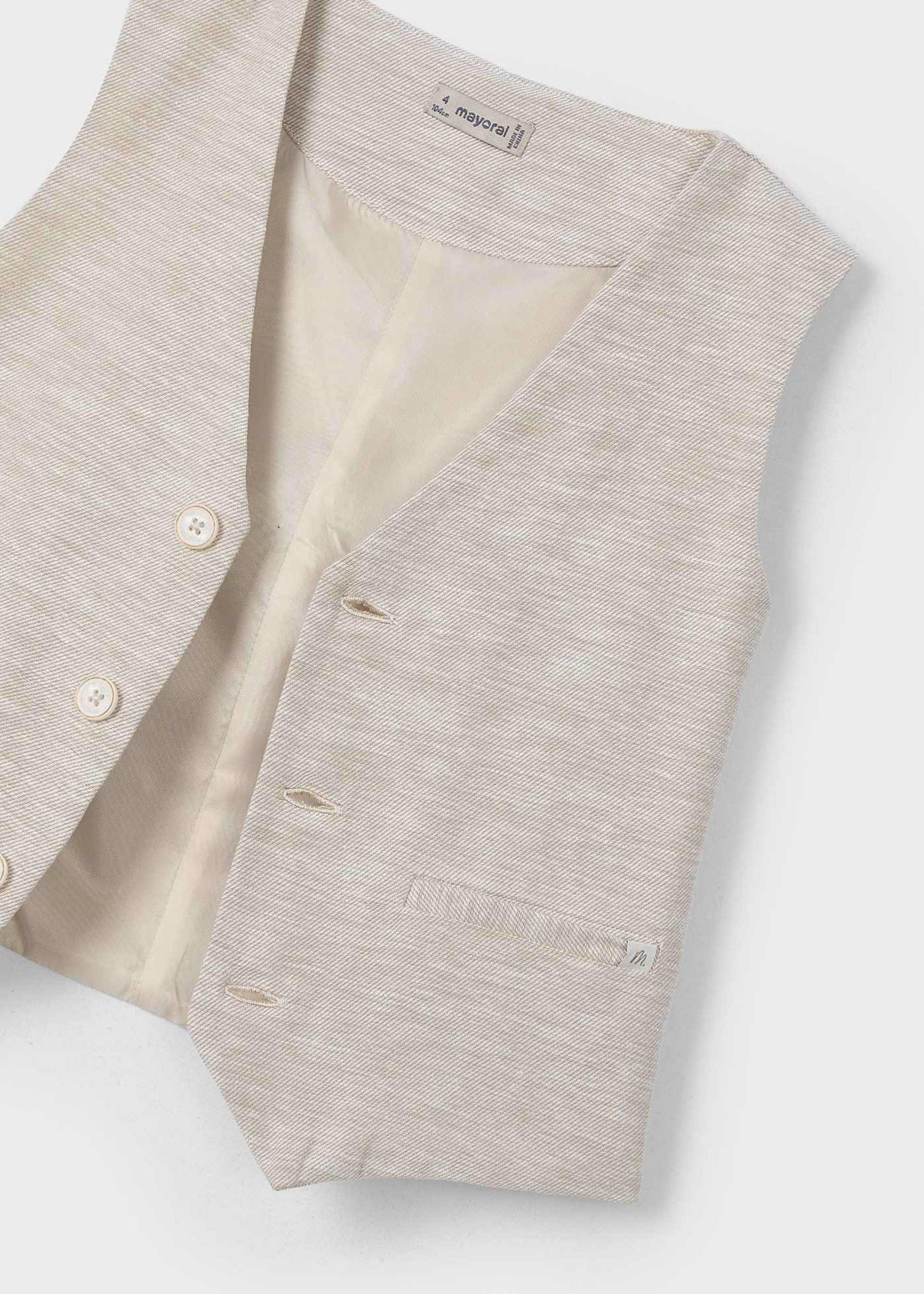 Boy Linen Suit Vest