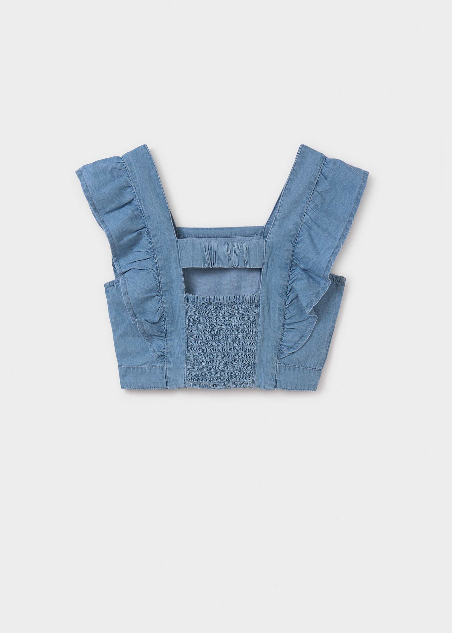 Zwiewny top z falbankami dla dziewczynki