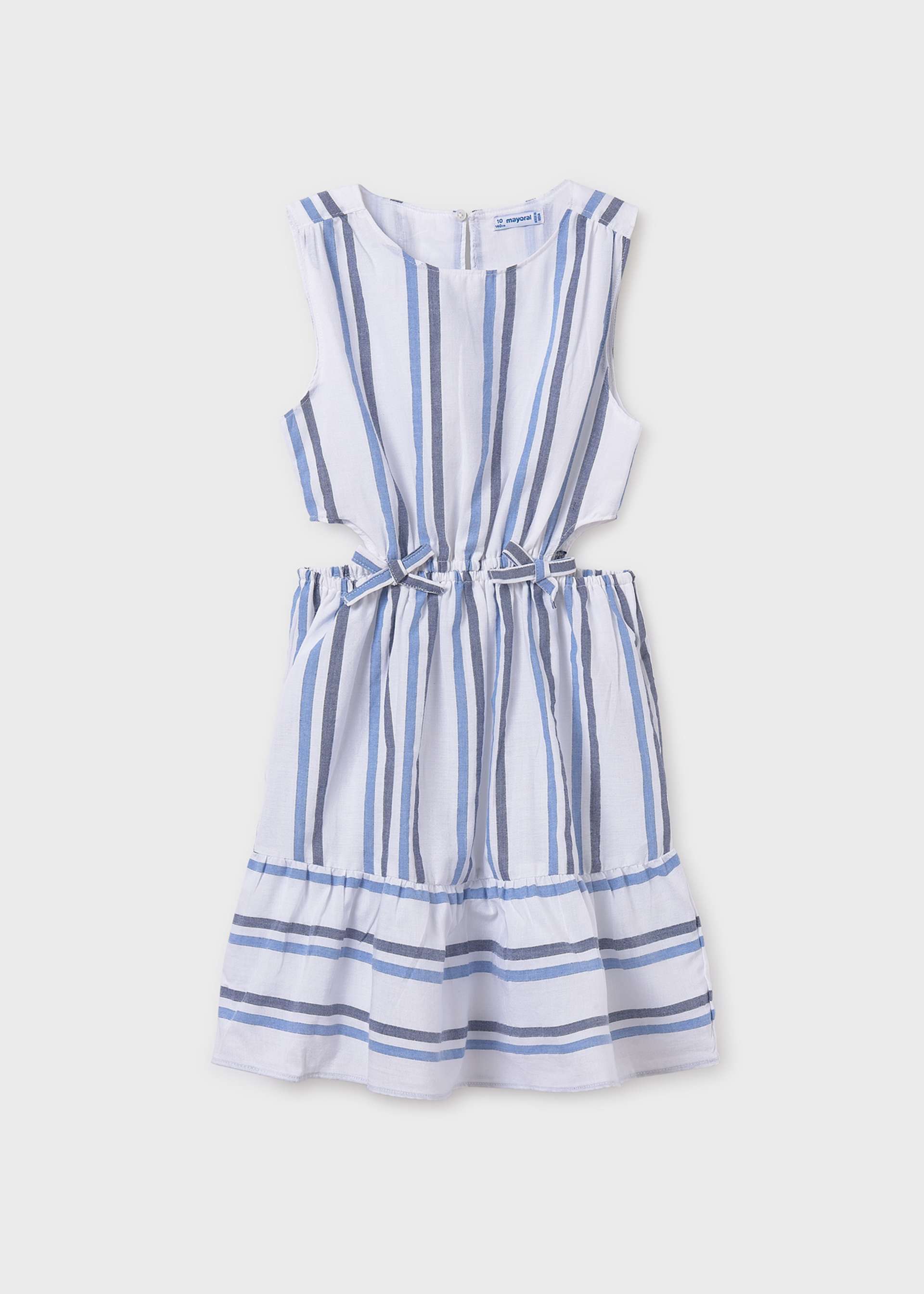 Rochie dungi cu deschideri fata Rochie dungi cu deschideri fata
